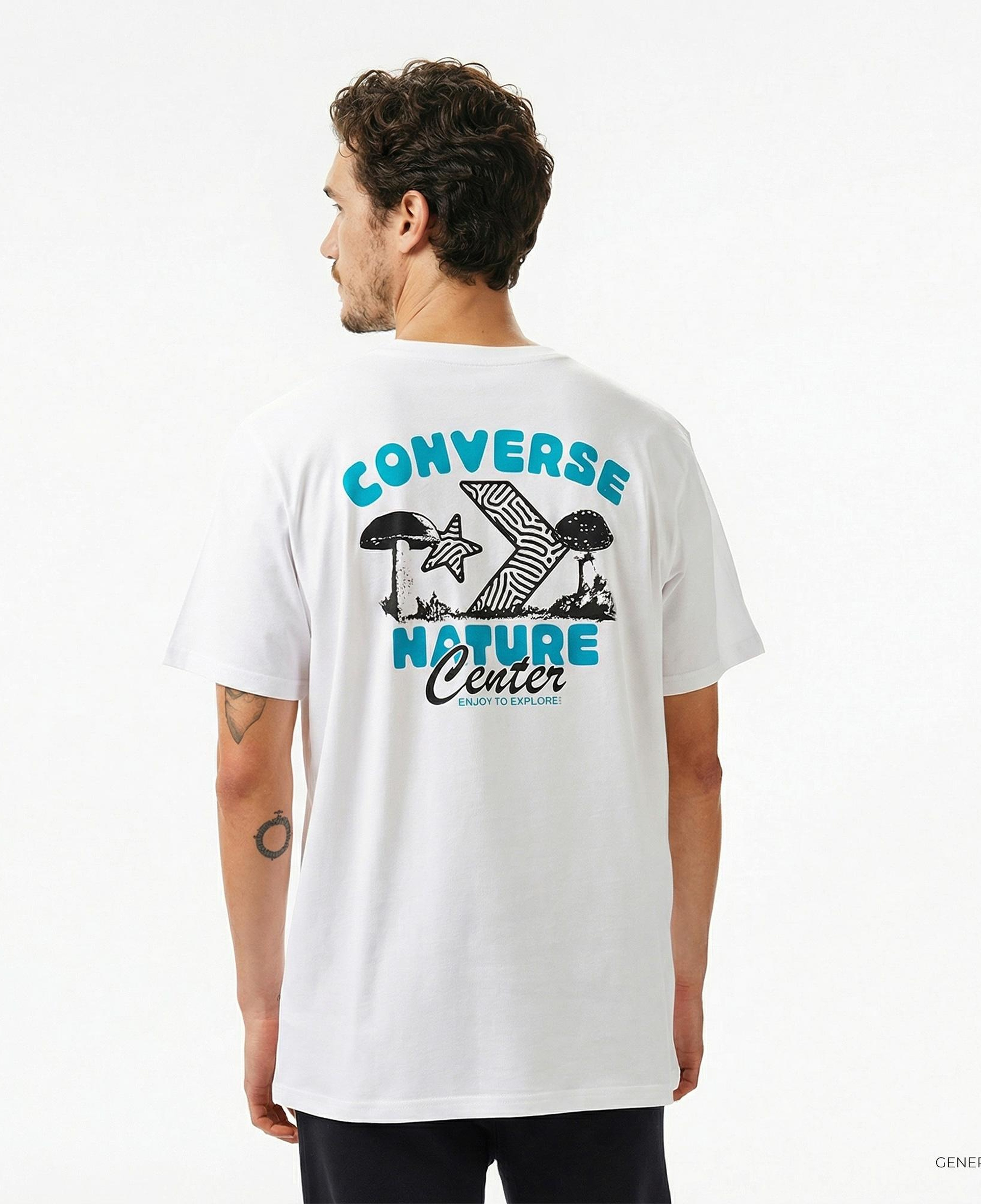 Converse Erkek Grafik Baskılı Beyaz T-Shirt