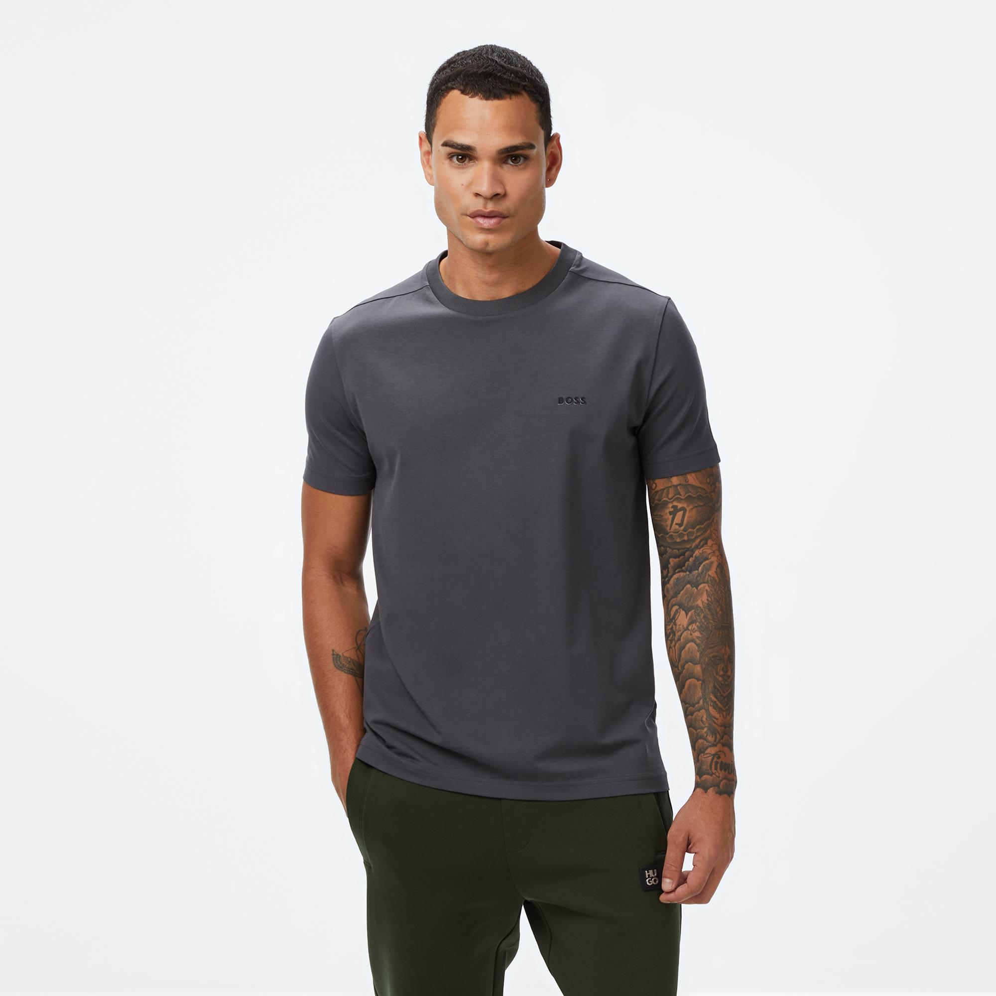 Boss Erkek Koyu Gri T-Shirt