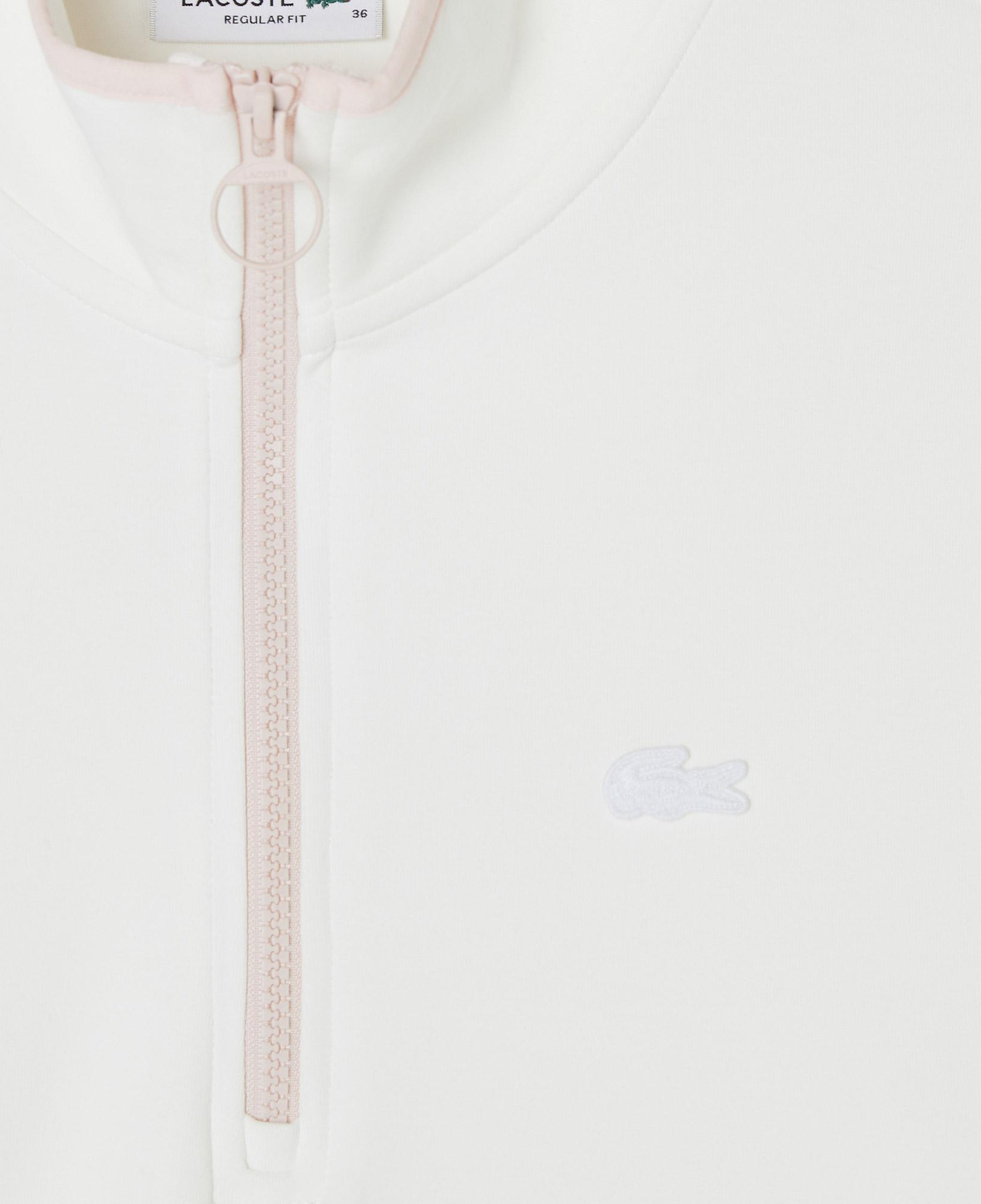 Lacoste Kadın Regular Fit Yarım Fermuarlı Beyaz Sweatshirt