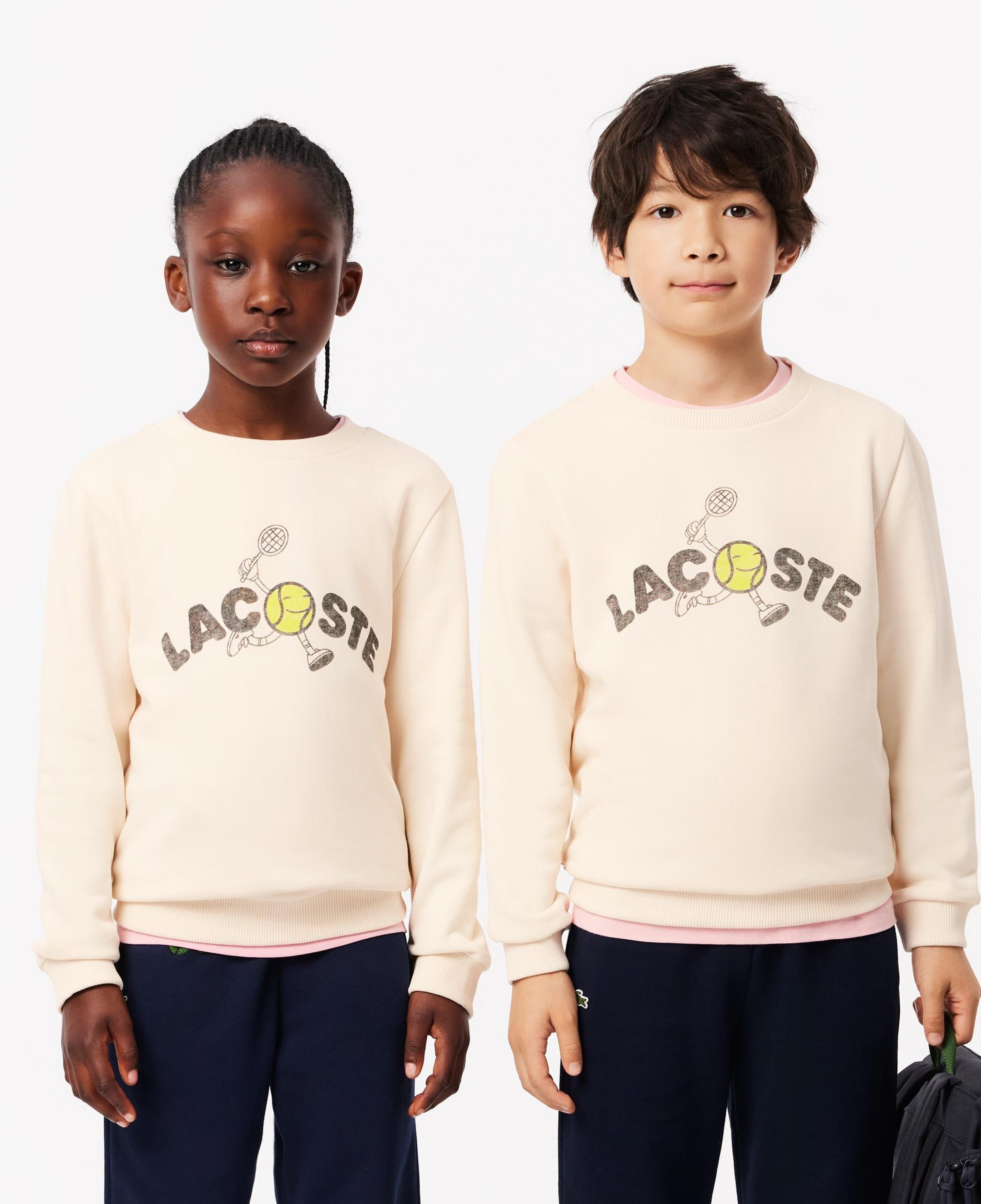 Lacoste Çocuk Baskılı Bej Sweatshirt