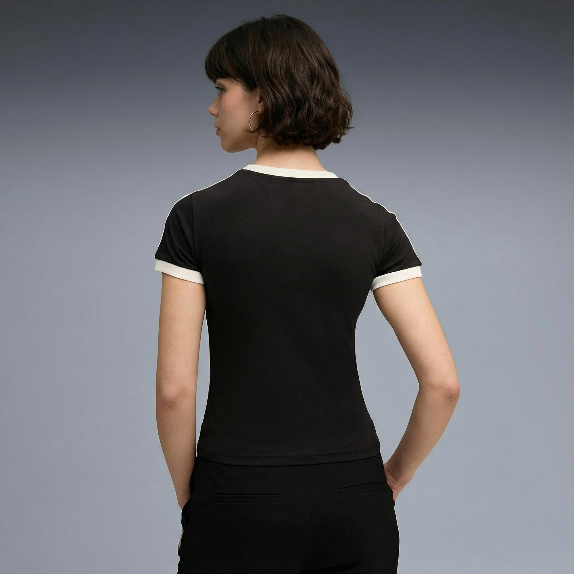 Puma T7 Slim  Kadın Siyah T-Shirt