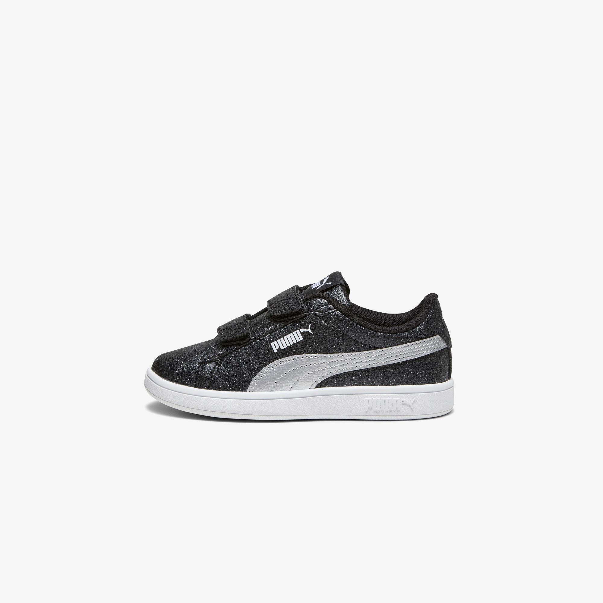 Puma Smash 3.0 Gliz Glam V PS Çocuk Siyah Spor Ayakkabı