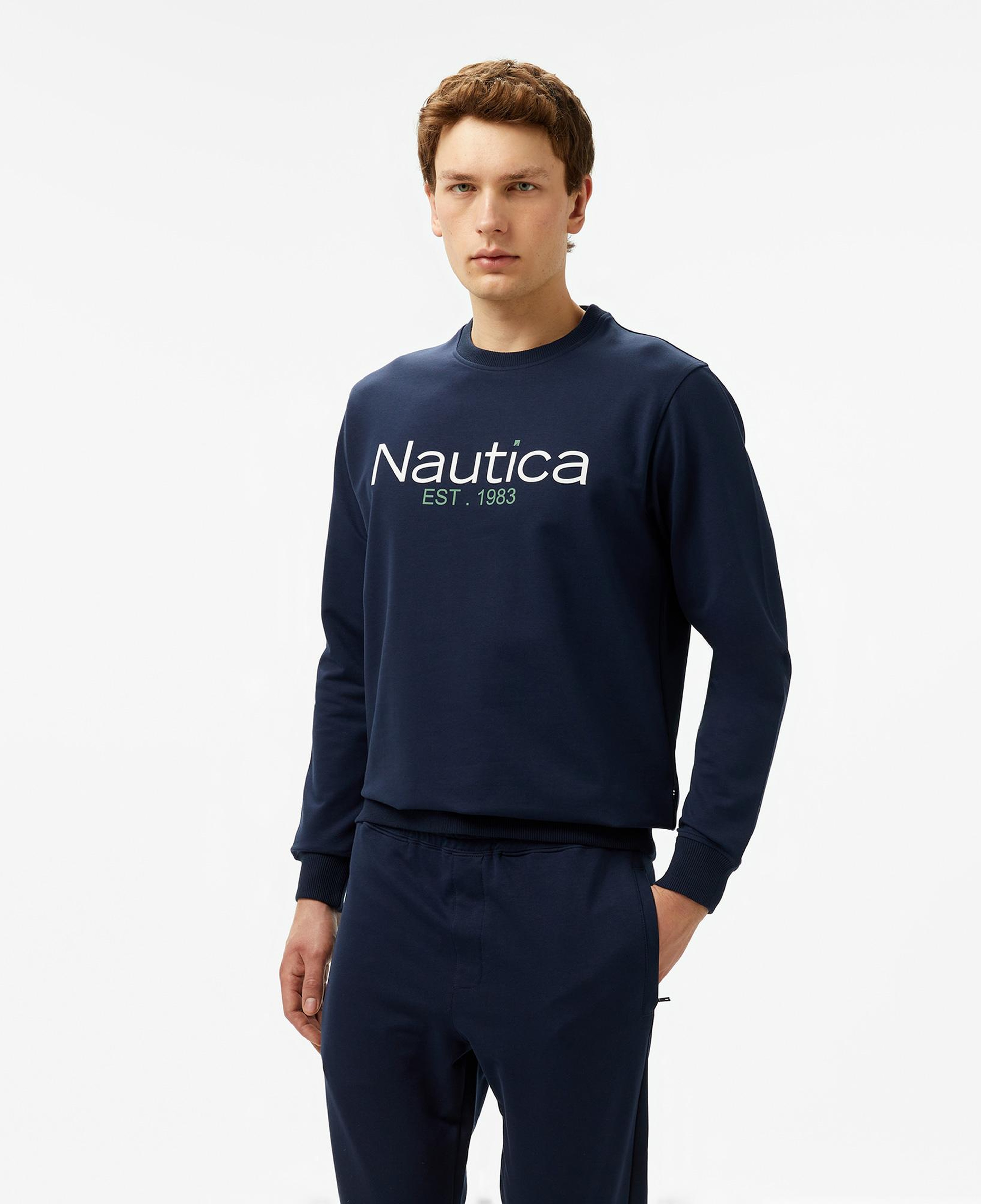 Nautica Erkek Lacivert Regular Fit Sweatshirt