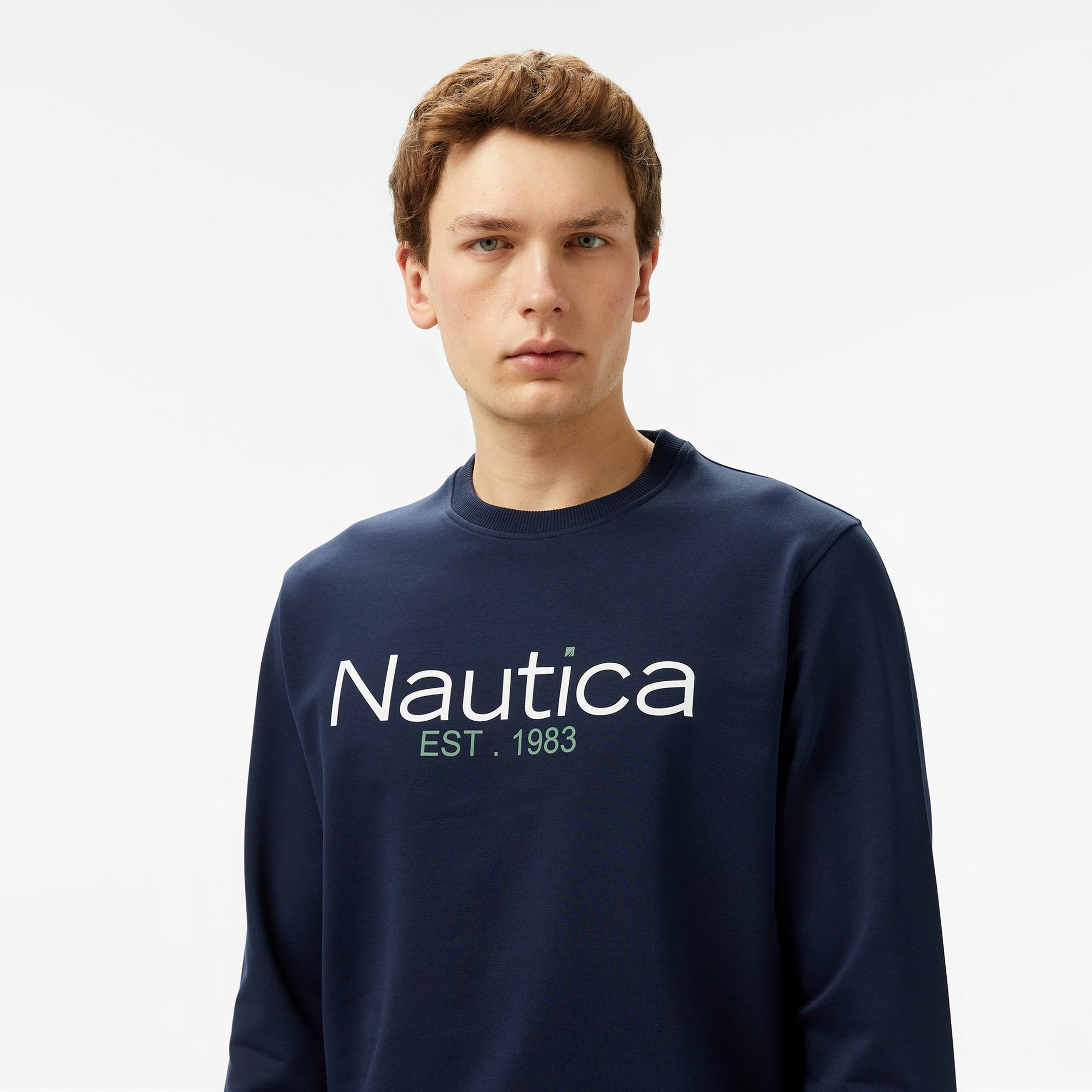 Nautica Erkek Lacivert Regular Fit Sweatshirt