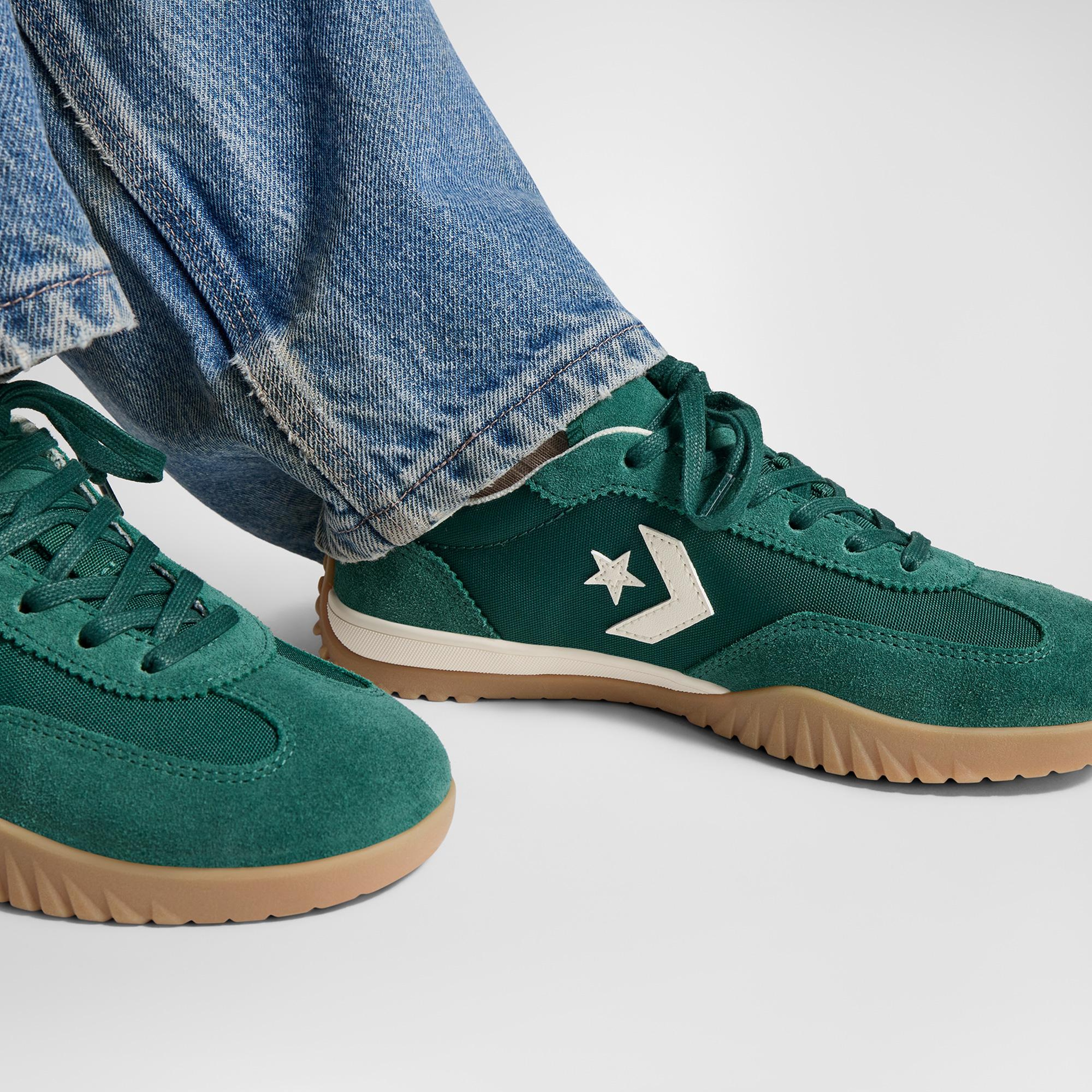 Converse Run Star Trainer Unisex Yeşil Süet Sneaker