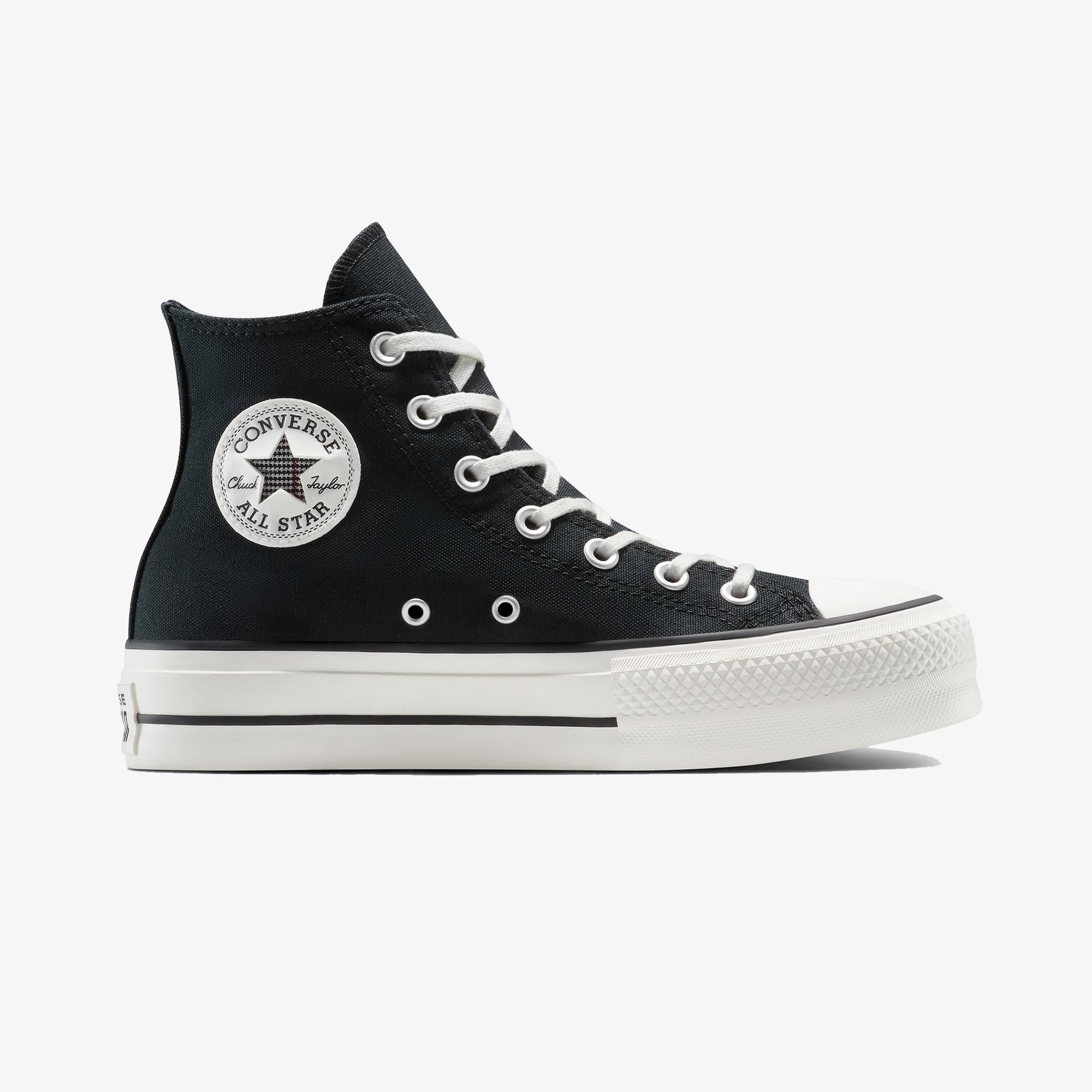Converse Chuck Taylor All Star Lift Platform Floral Kadın Siyah Sneaker