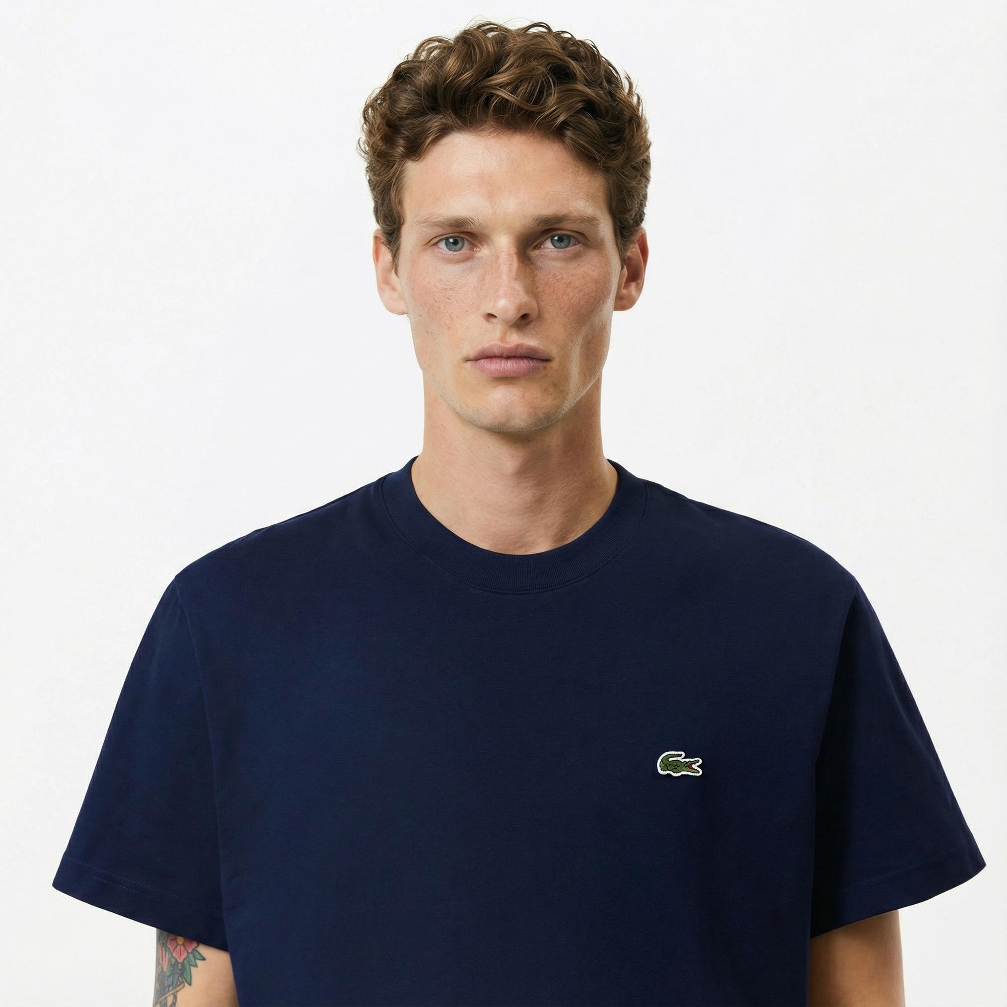 Lacoste Erkek Classic Fit Bisiklet Yaka Lacivert T-Shirt