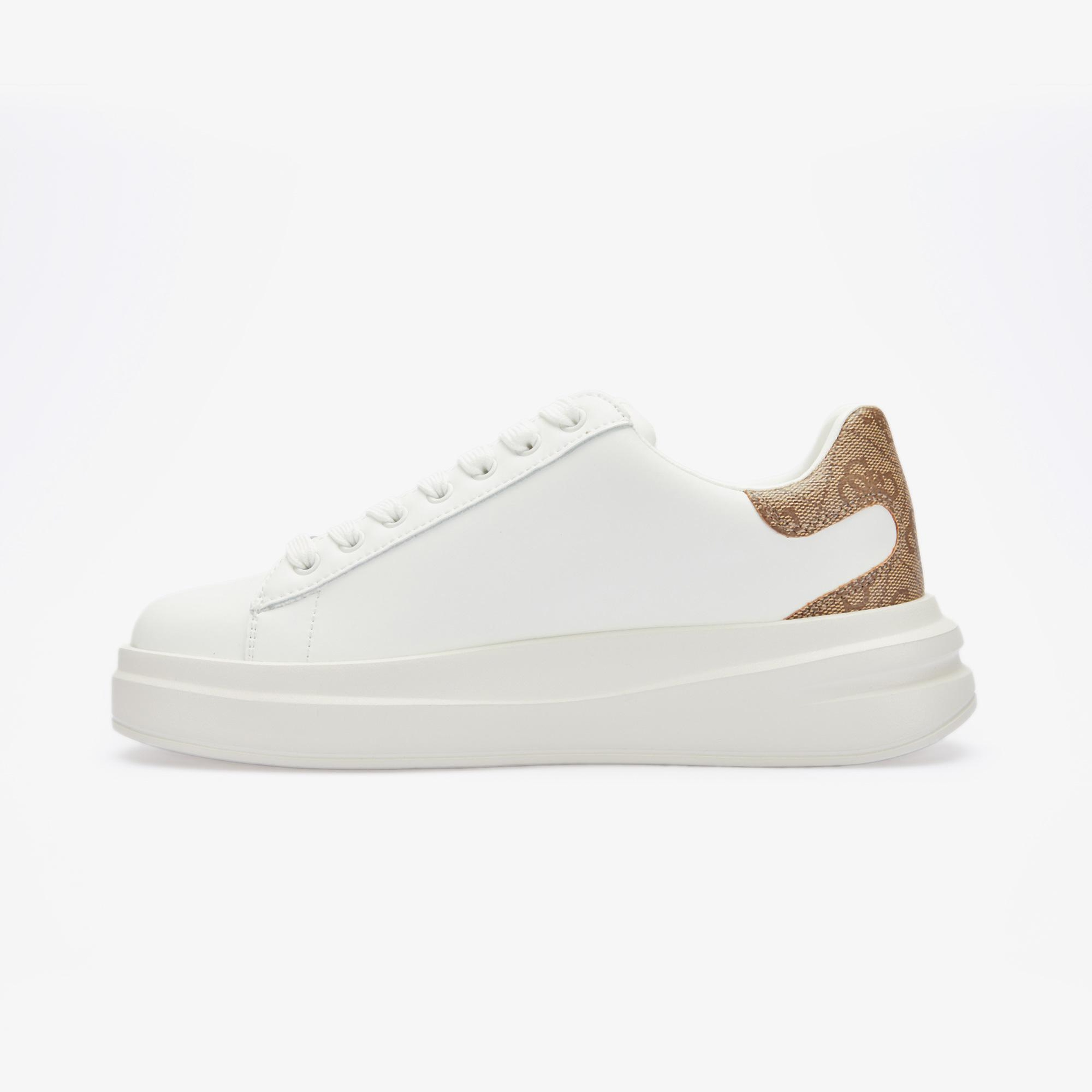 Guess Elbina Logo Kadın Beyaz Sneaker