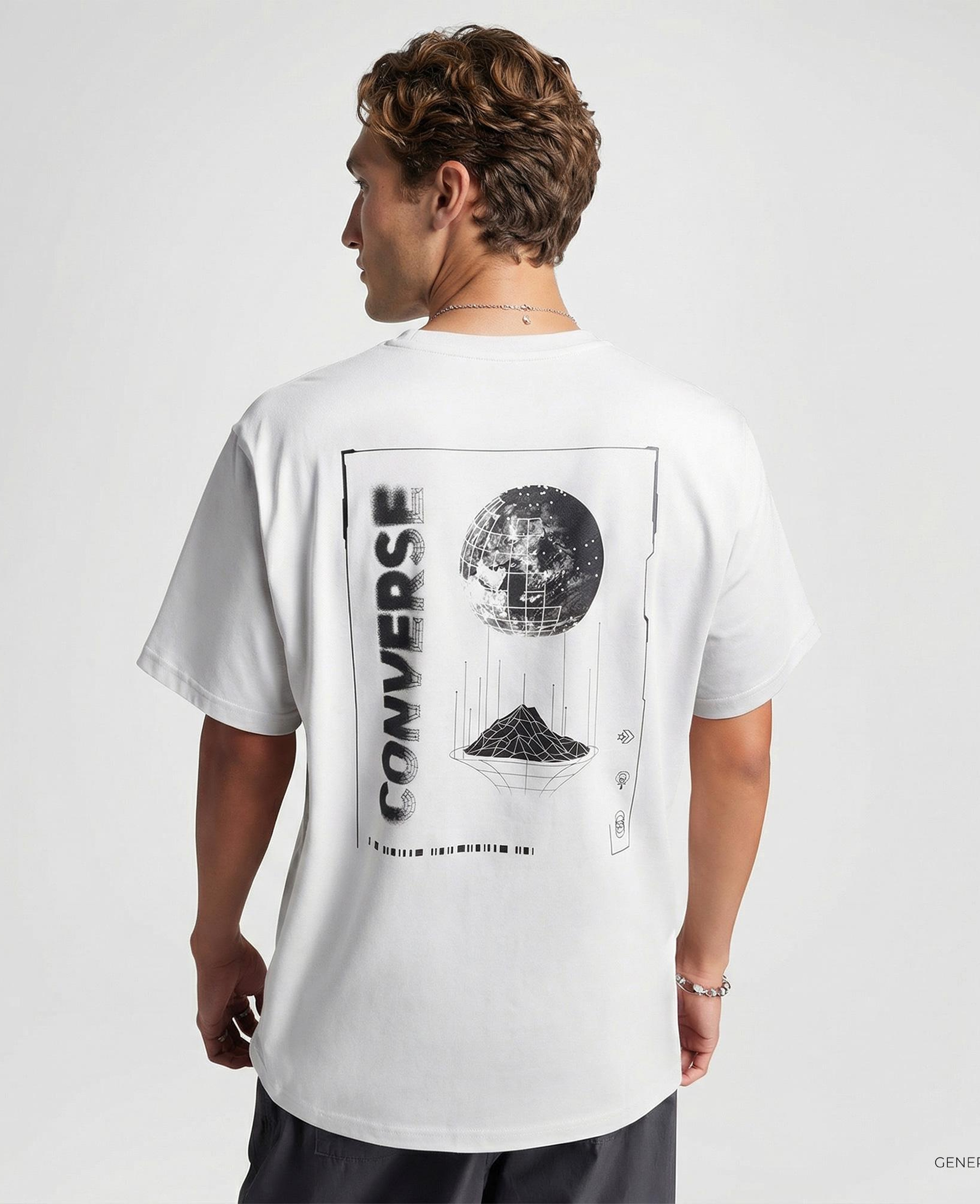 Converse Erkek Grafik Baskılı Beyaz T-Shirt