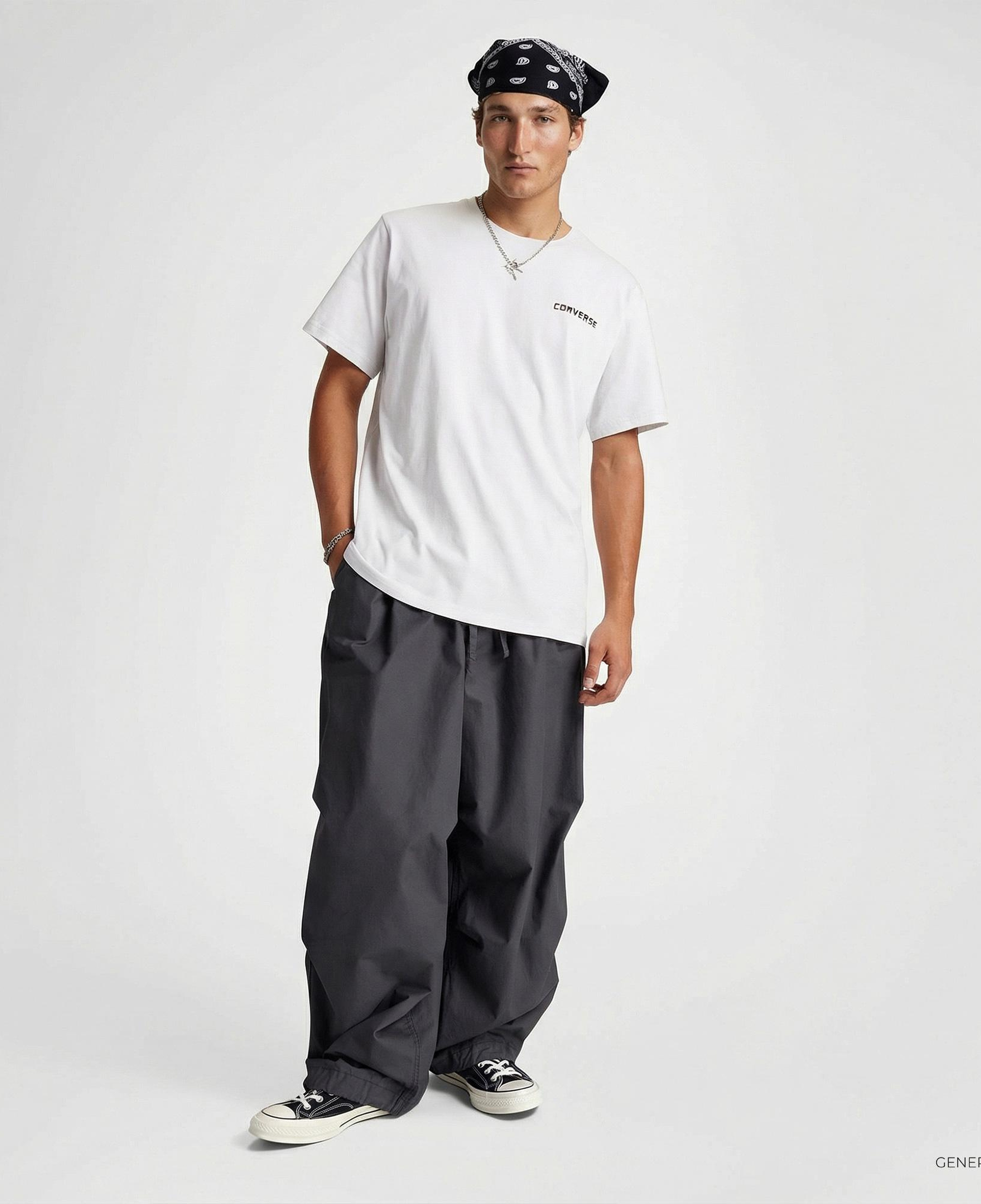 Converse Erkek Grafik Baskılı Beyaz T-Shirt