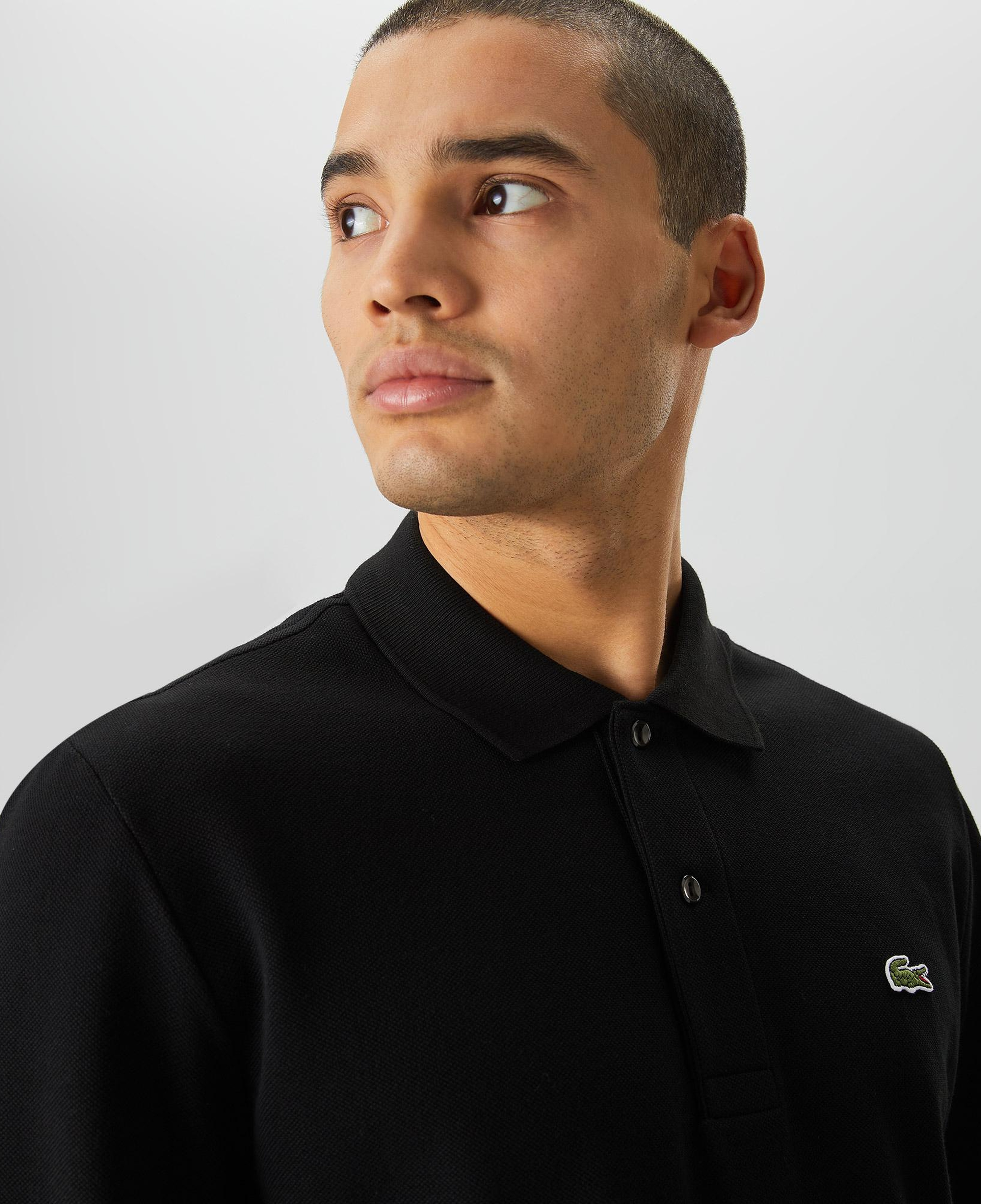 Lacoste Erkek Classic Fit Uzun Kollu Siyah Polo