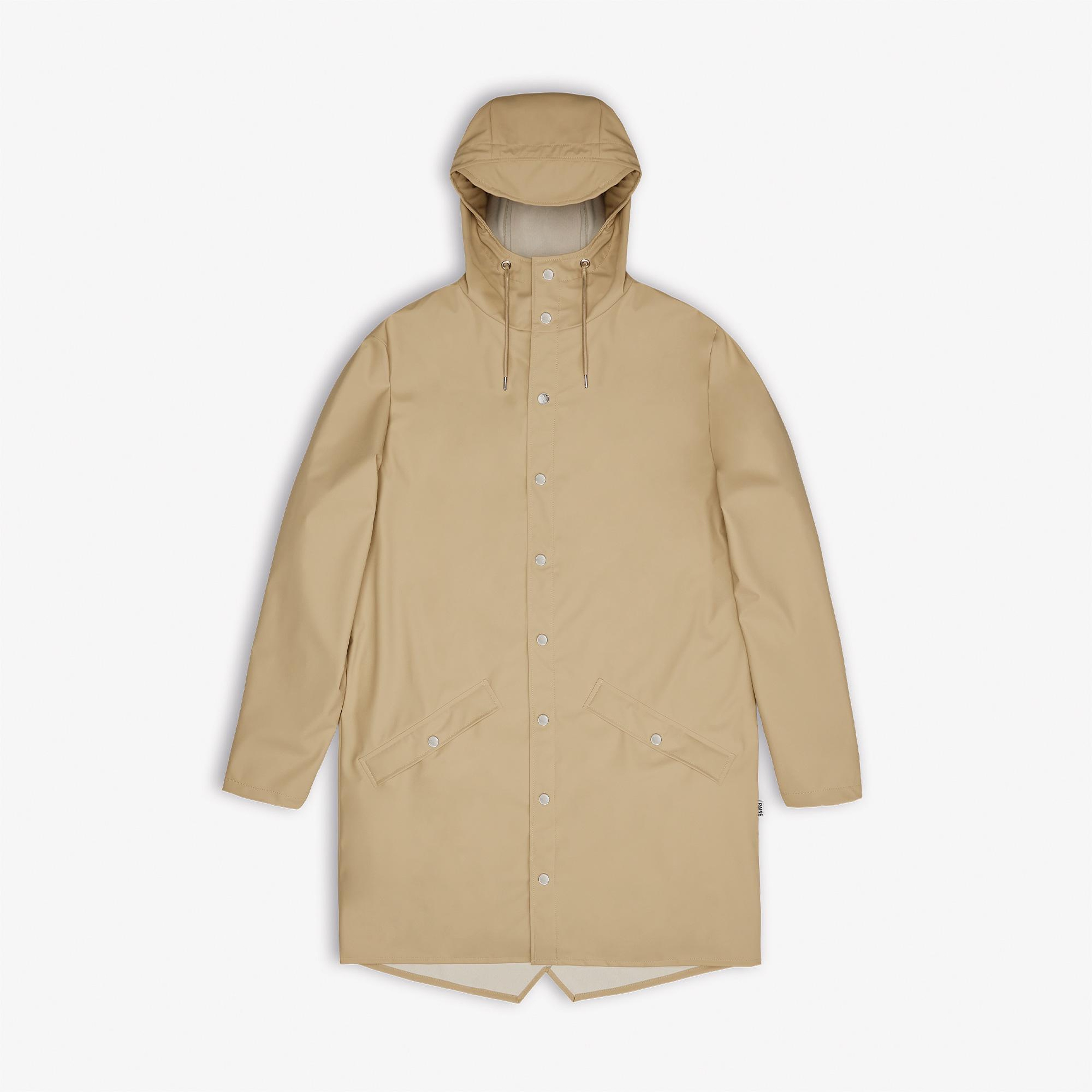 Rains Long Unisex Bej Yağmurluk