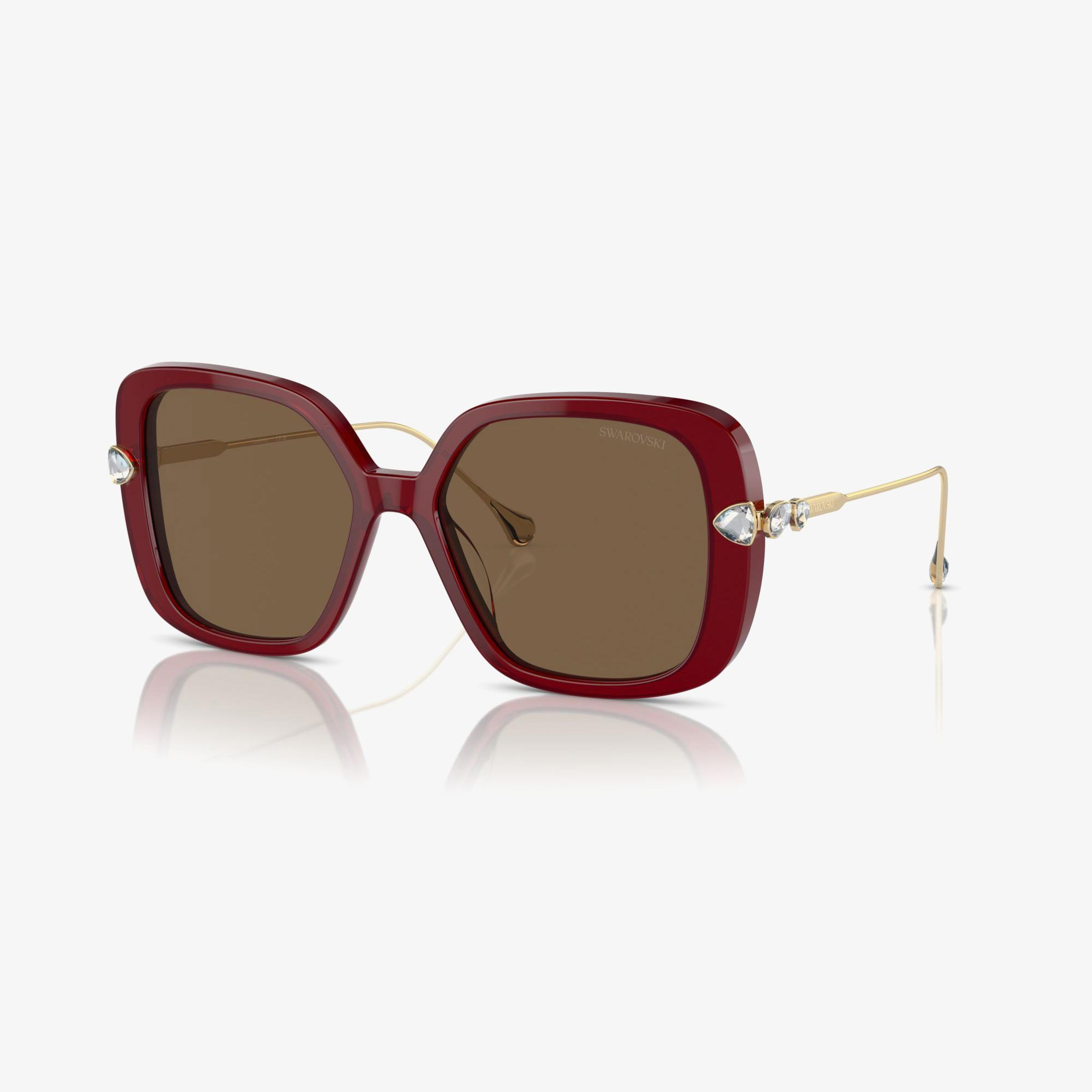 Swarovski Sk611 Kadın Bordo Güneş Gözlüğü