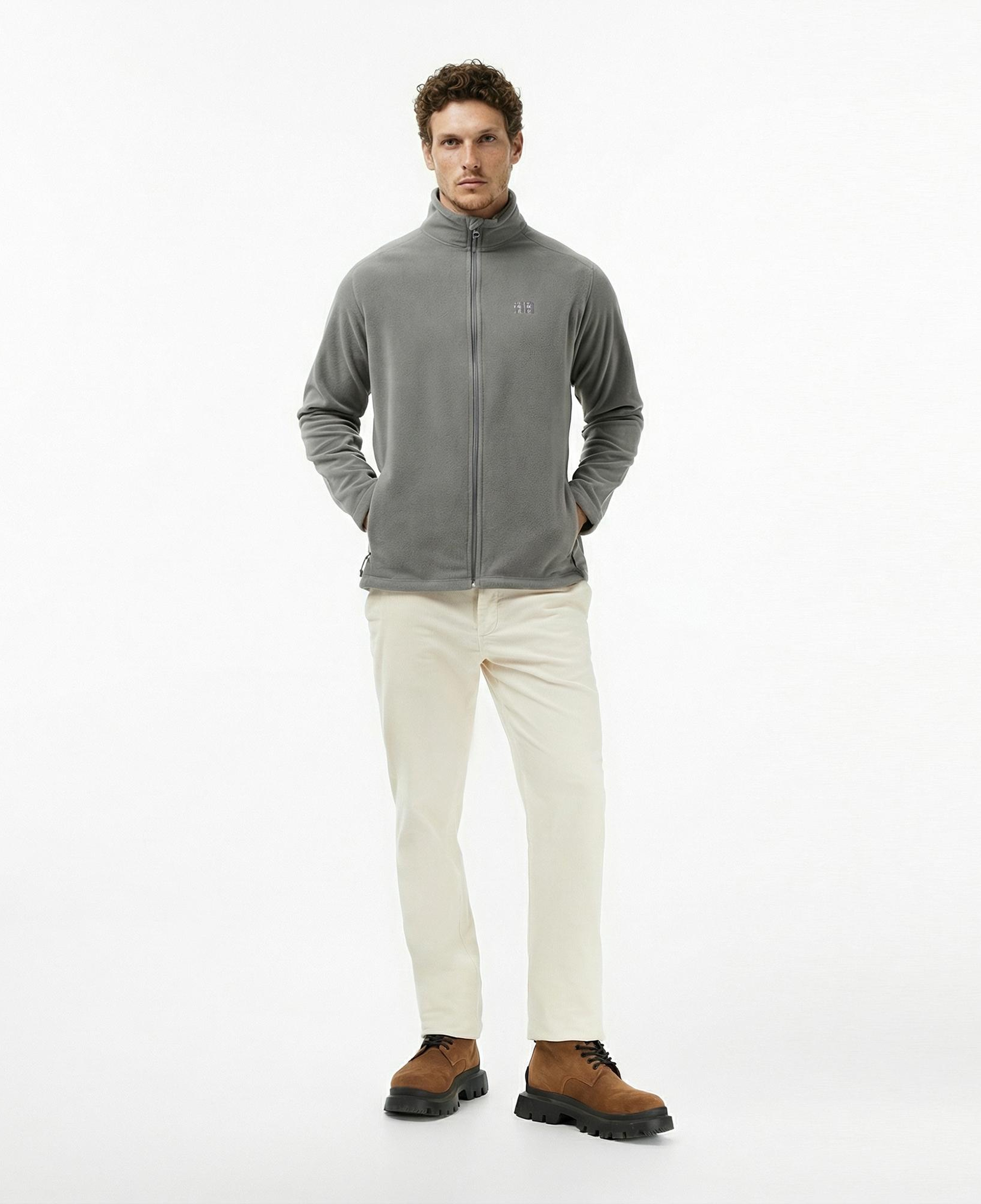 Helly Hansen Fullzip Polar Erkek Gri Ceket