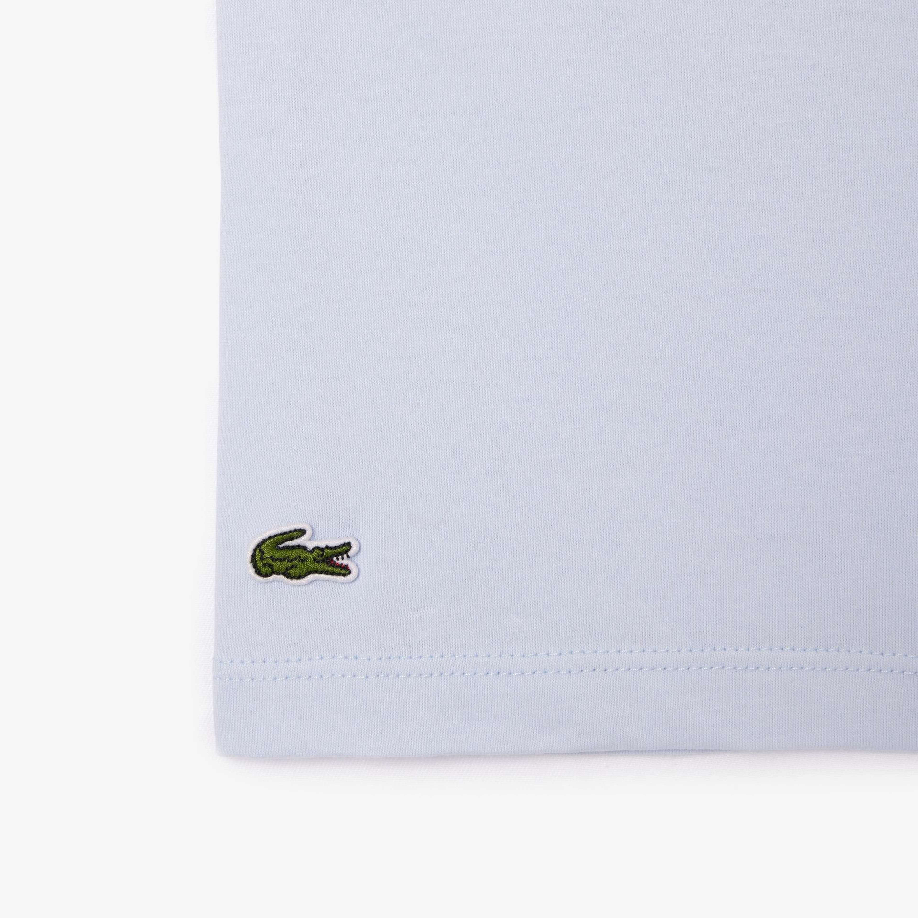 Lacoste Çocuk Bisiklet Yaka Baskılı Mavi T-Shirt