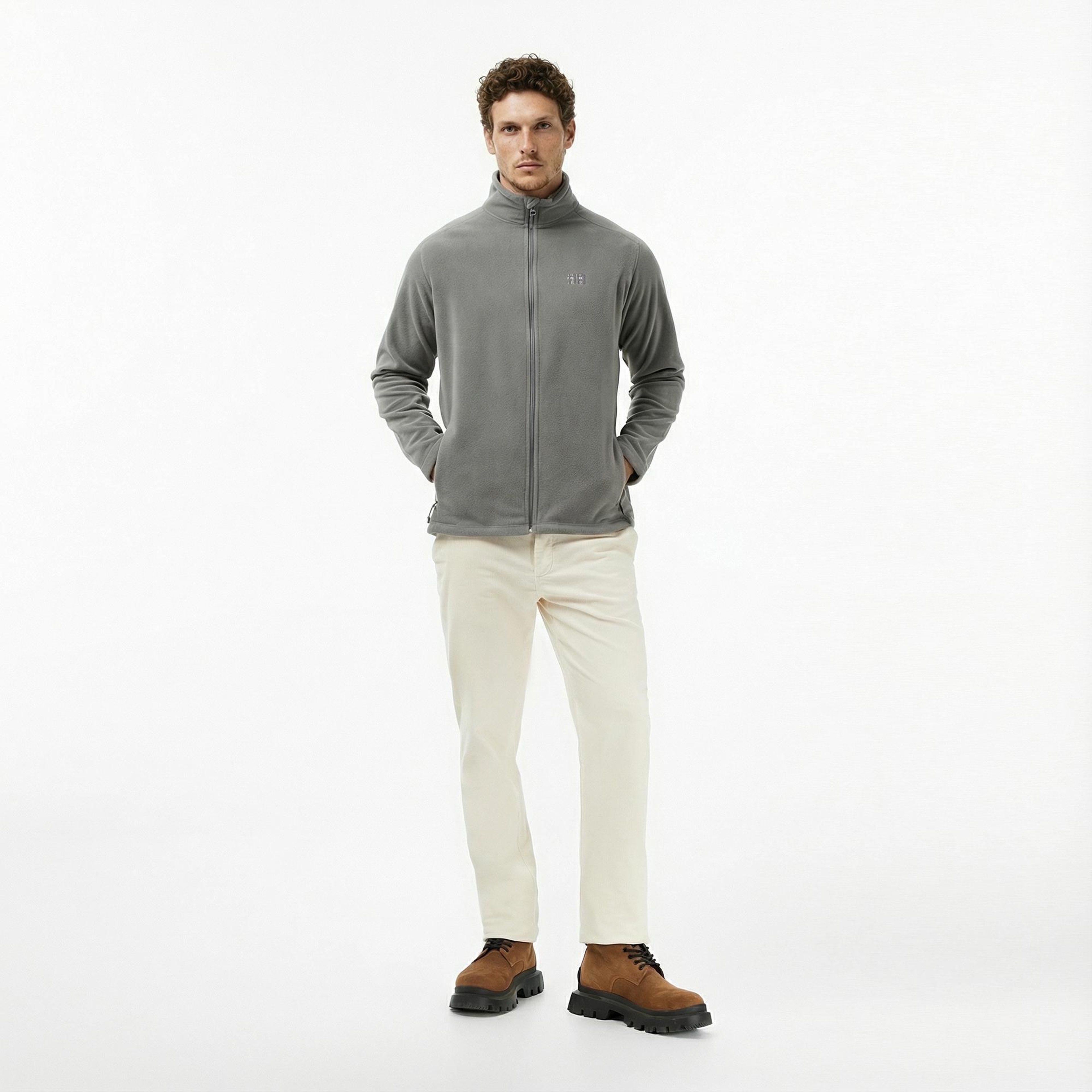 Helly Hansen Fullzip Polar Erkek Gri Ceket