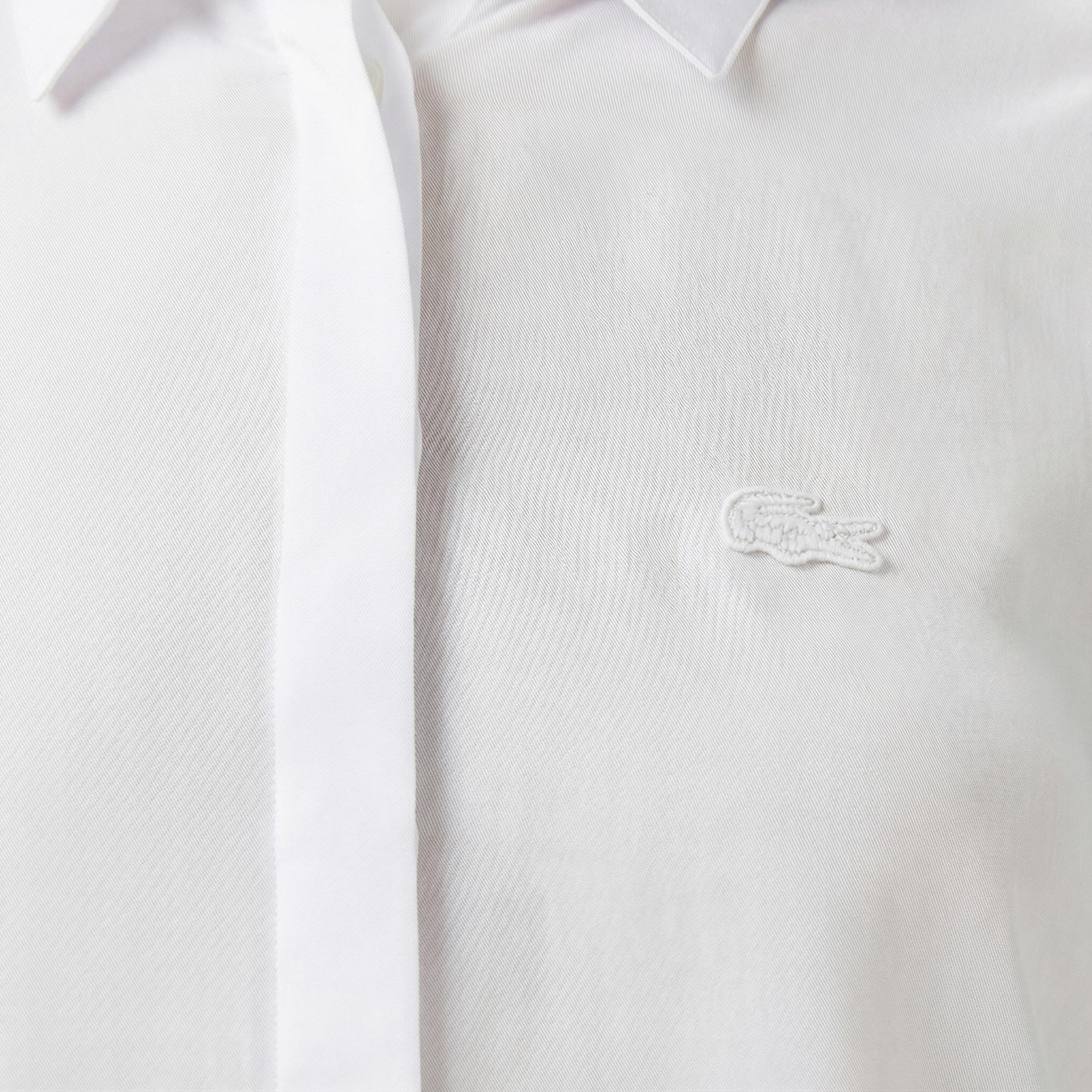 Lacoste Kadın Regular Fit Yarım Kol Beyaz Gömlek