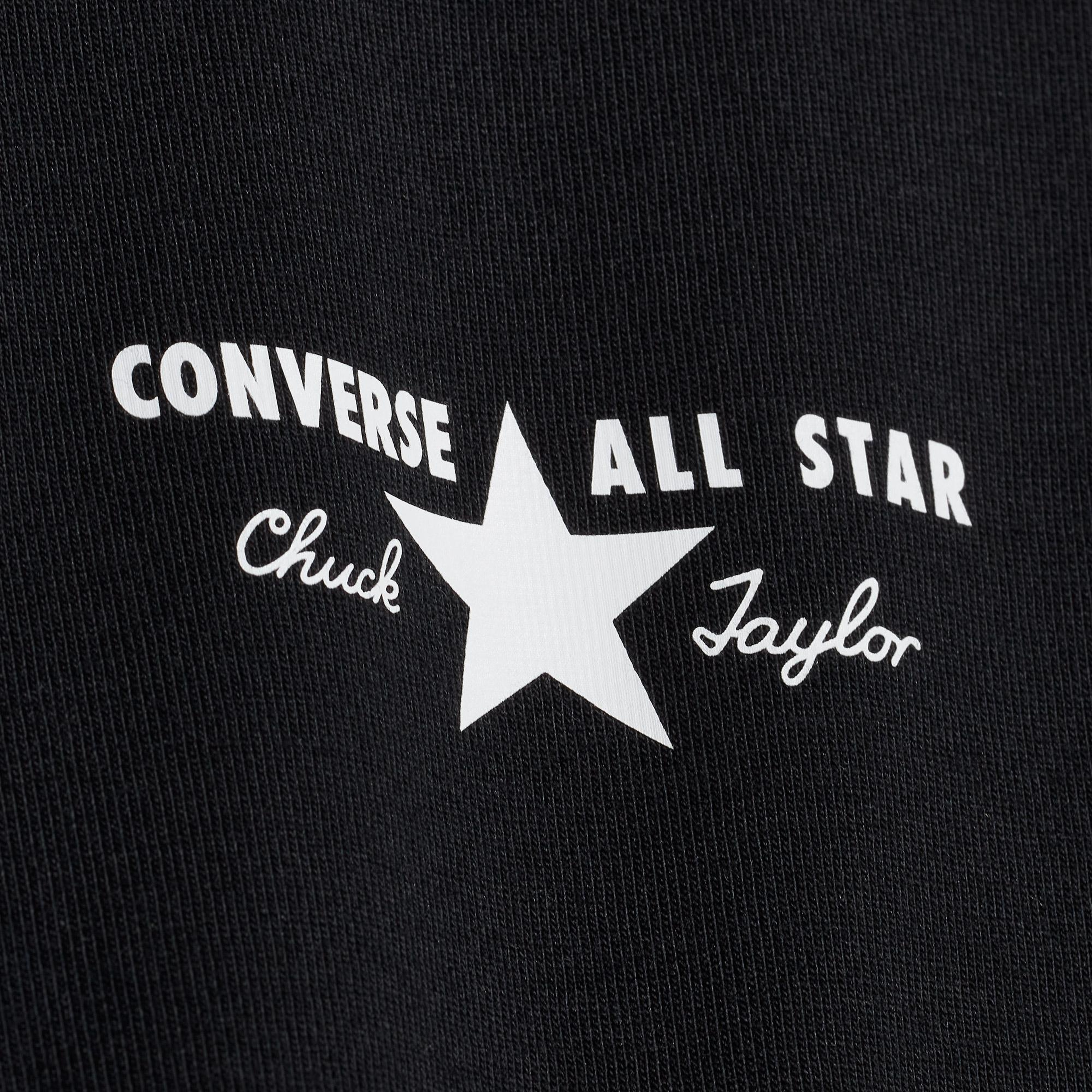 Converse Erkek Grafik Baskılı Siyah T-Shirt