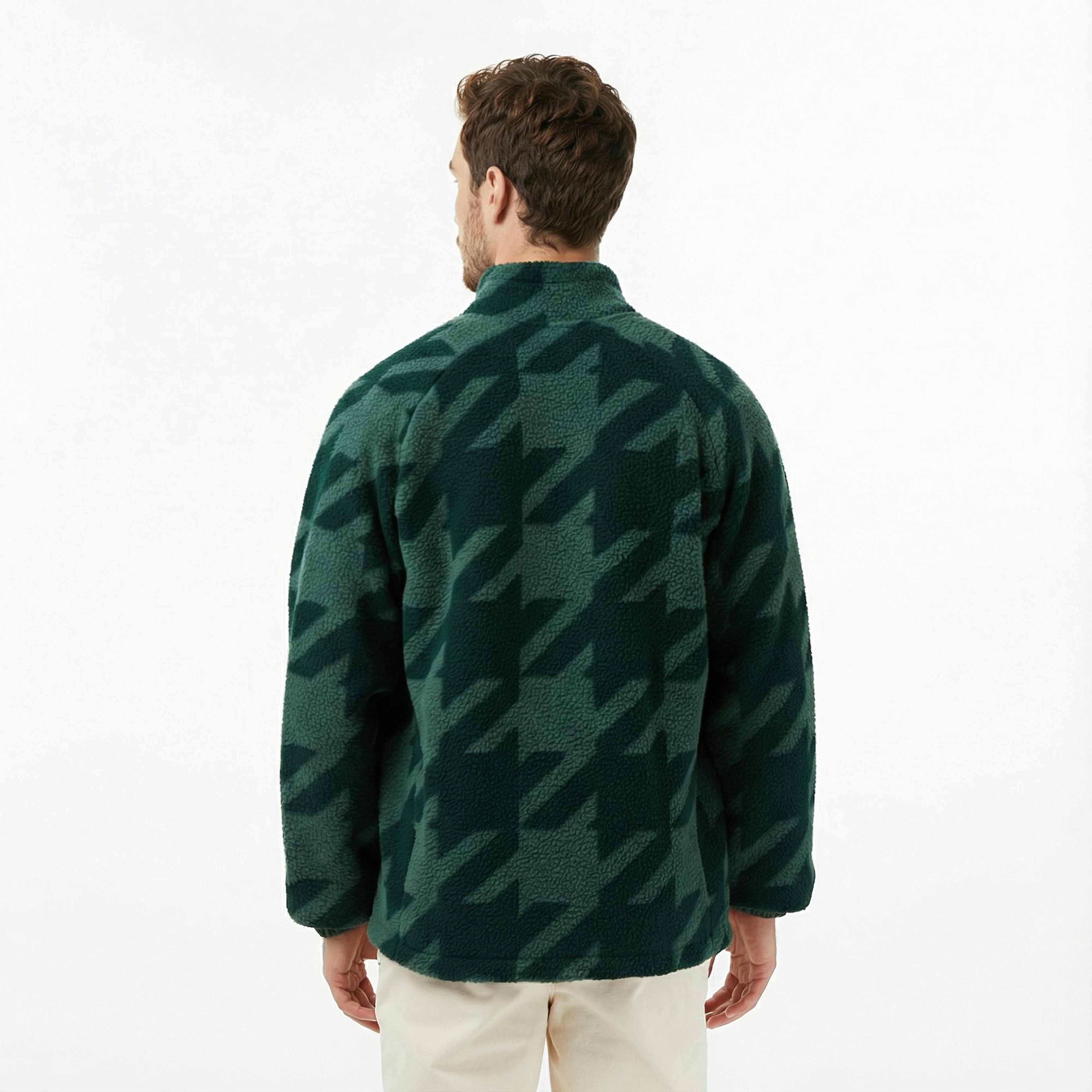Helly Hansen Panorama Printed Pile Snap Erkek Yeşil Ceket