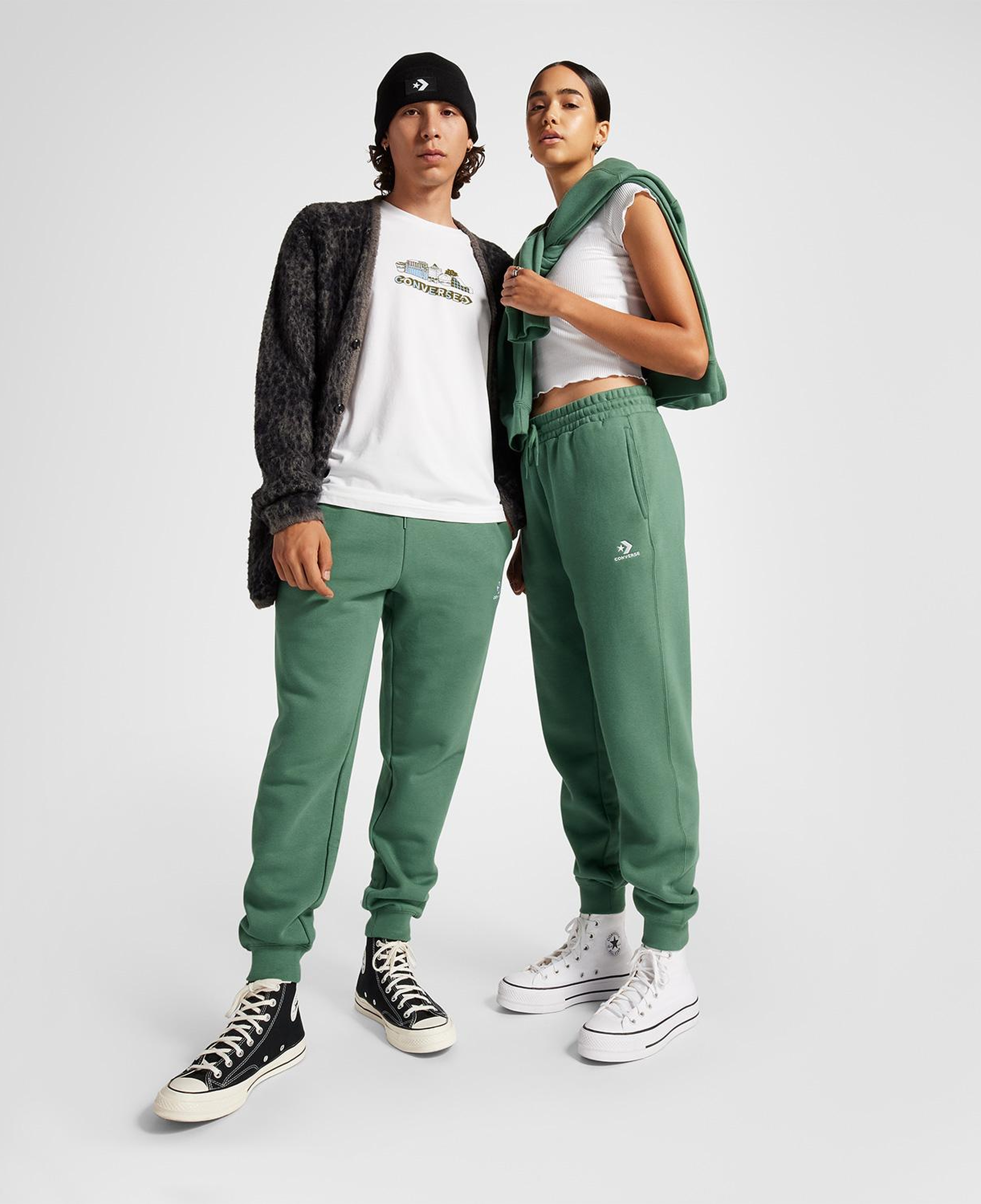 Converse Go-To Star Chevron Standard-Fit Unisex Yeşil Eşofman Altı