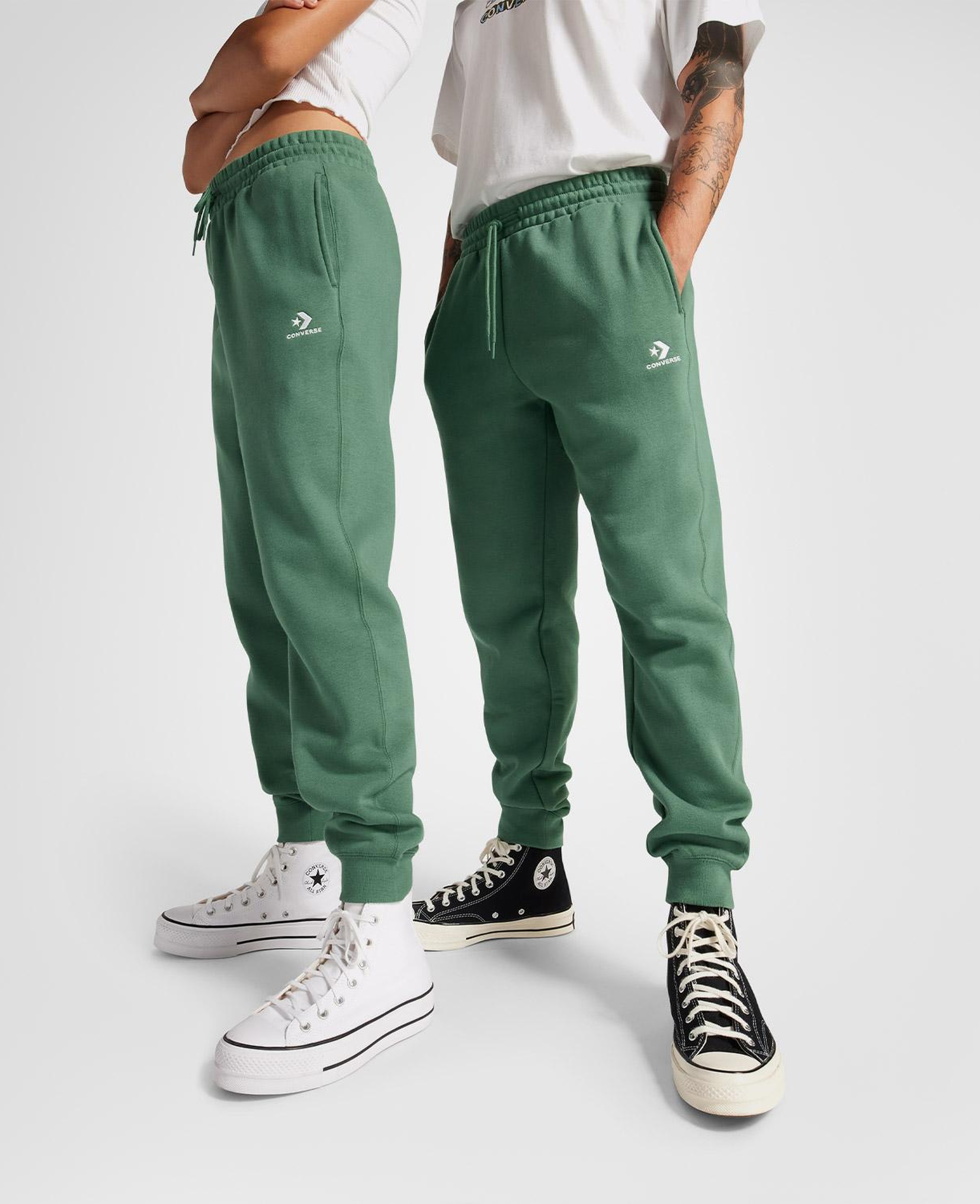 Converse Go-To Star Chevron Standard-Fit Unisex Yeşil Eşofman Altı