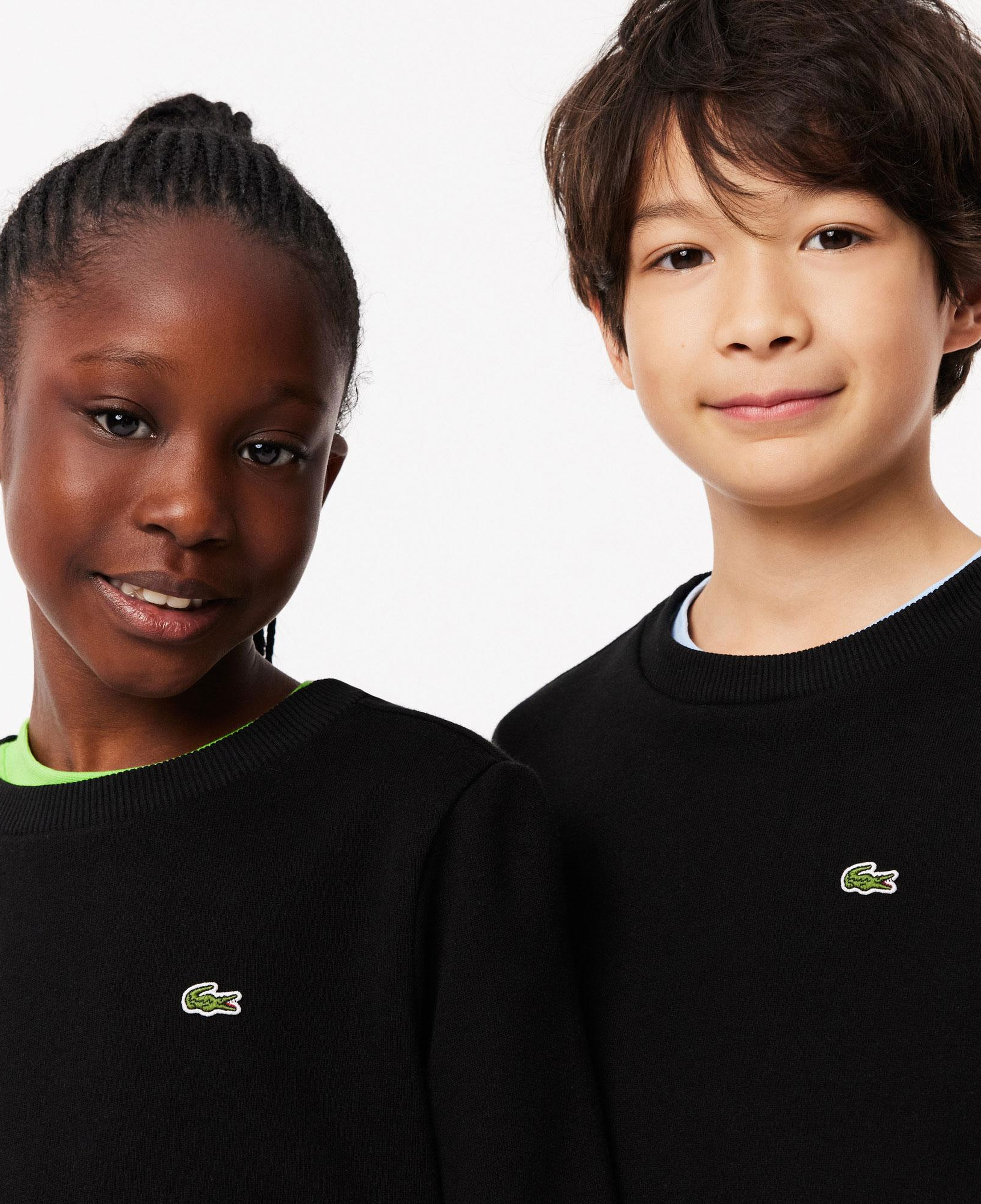 Lacoste Çocuk Bisiklet Yaka Siyah Sweatshirt