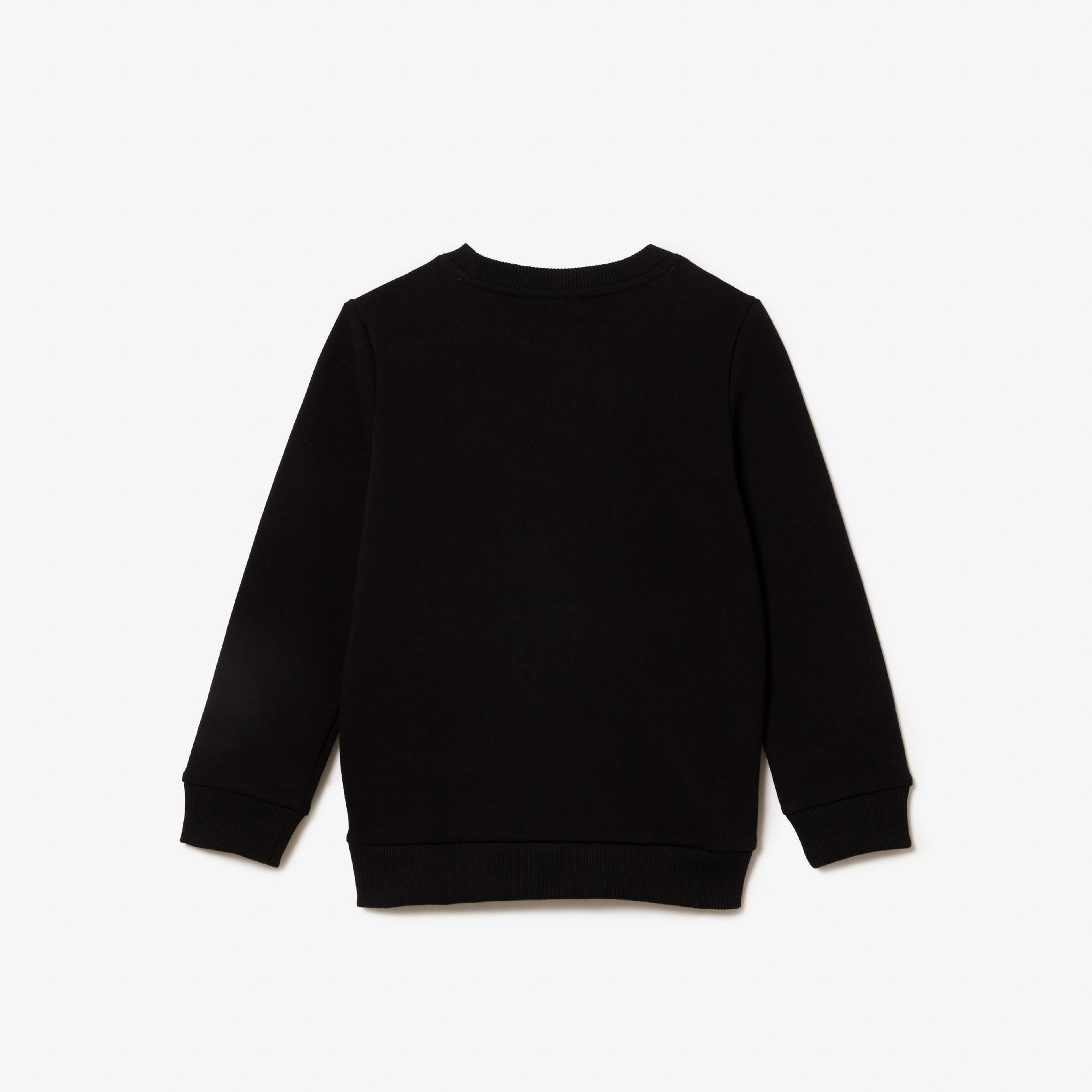 Lacoste Çocuk Bisiklet Yaka Siyah Sweatshirt