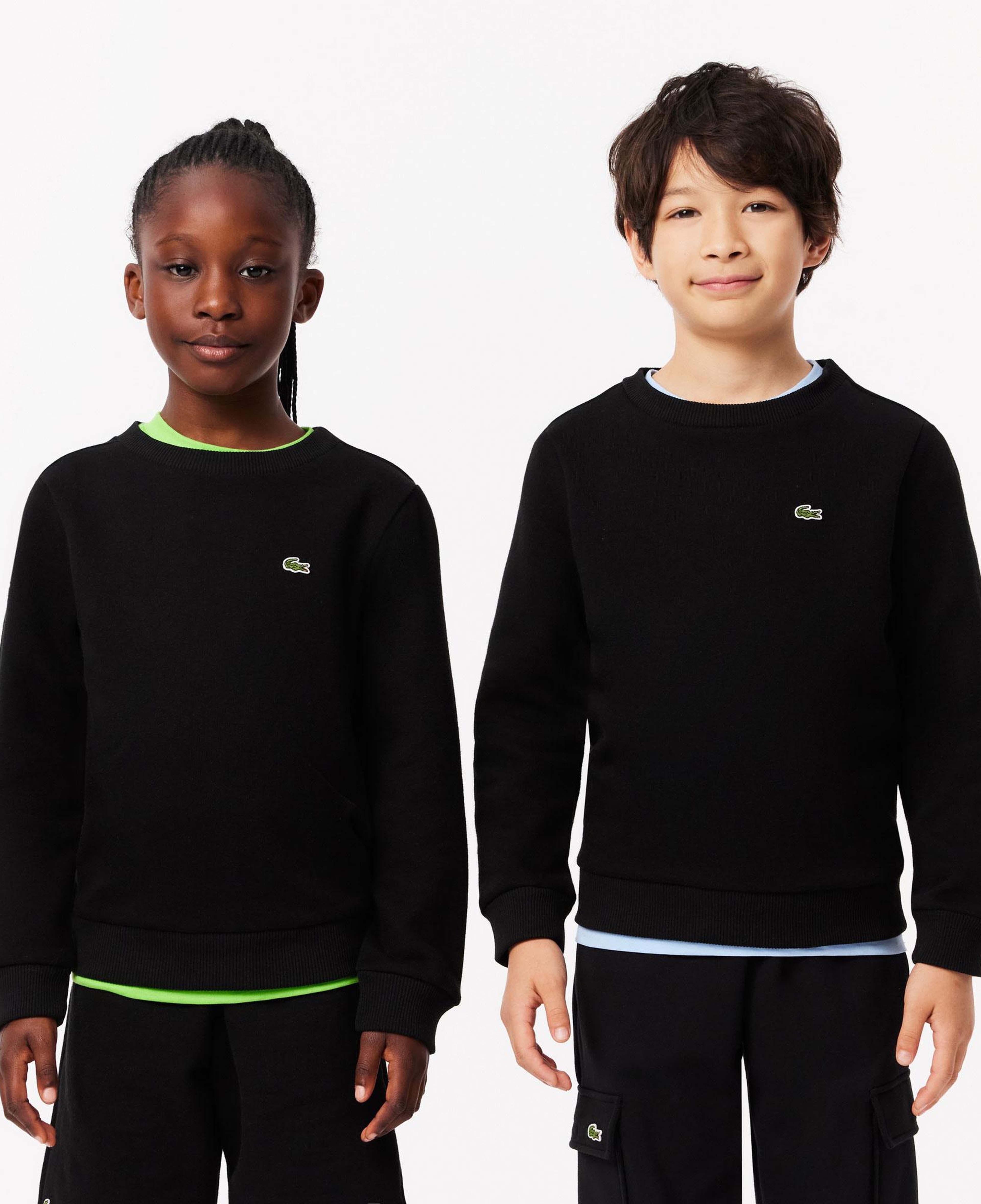 Lacoste Çocuk Bisiklet Yaka Siyah Sweatshirt