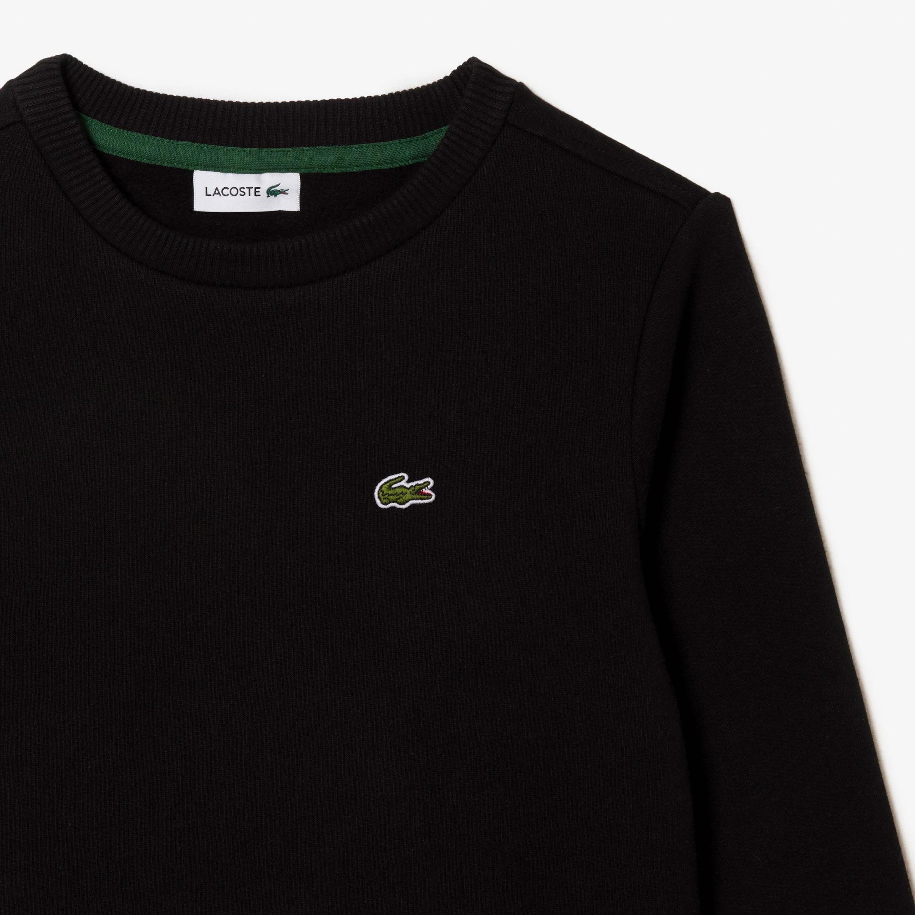 Lacoste Çocuk Bisiklet Yaka Siyah Sweatshirt