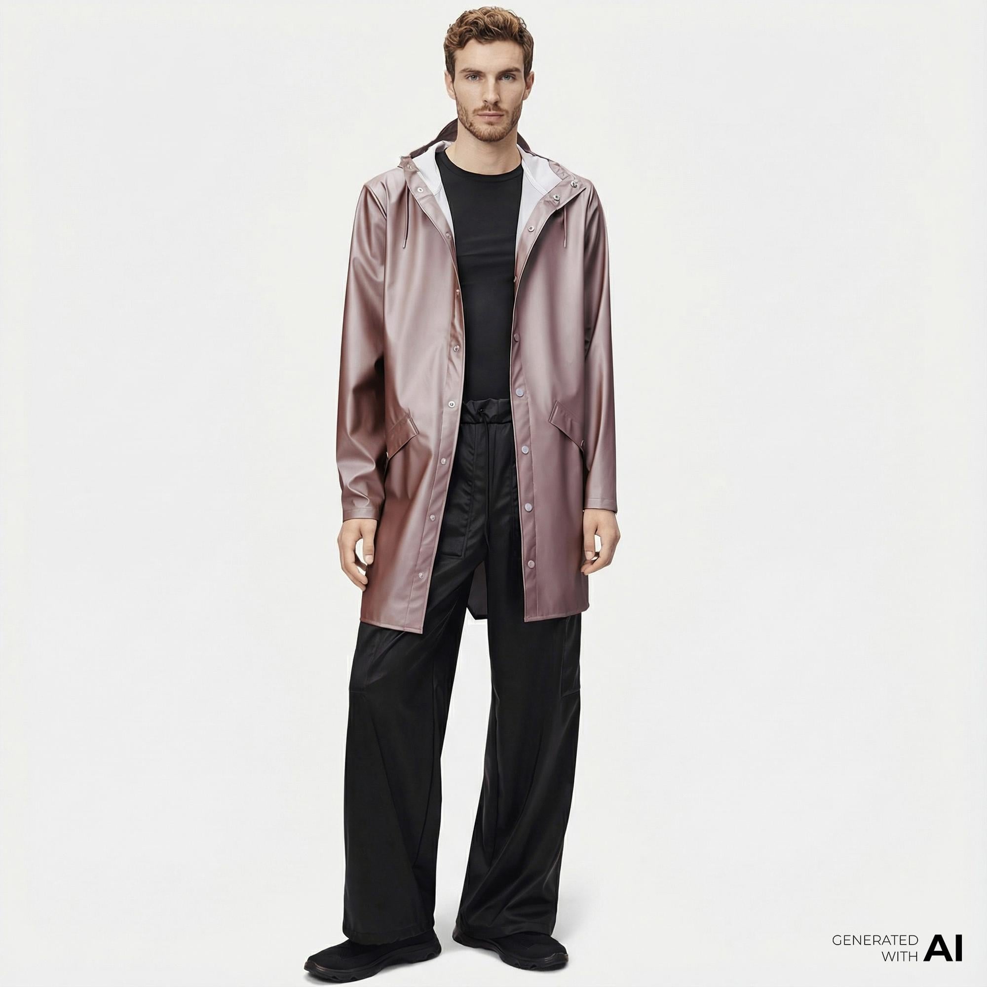 Rains Long Jacket W3 Unisex Kahverengi Yağmurluk