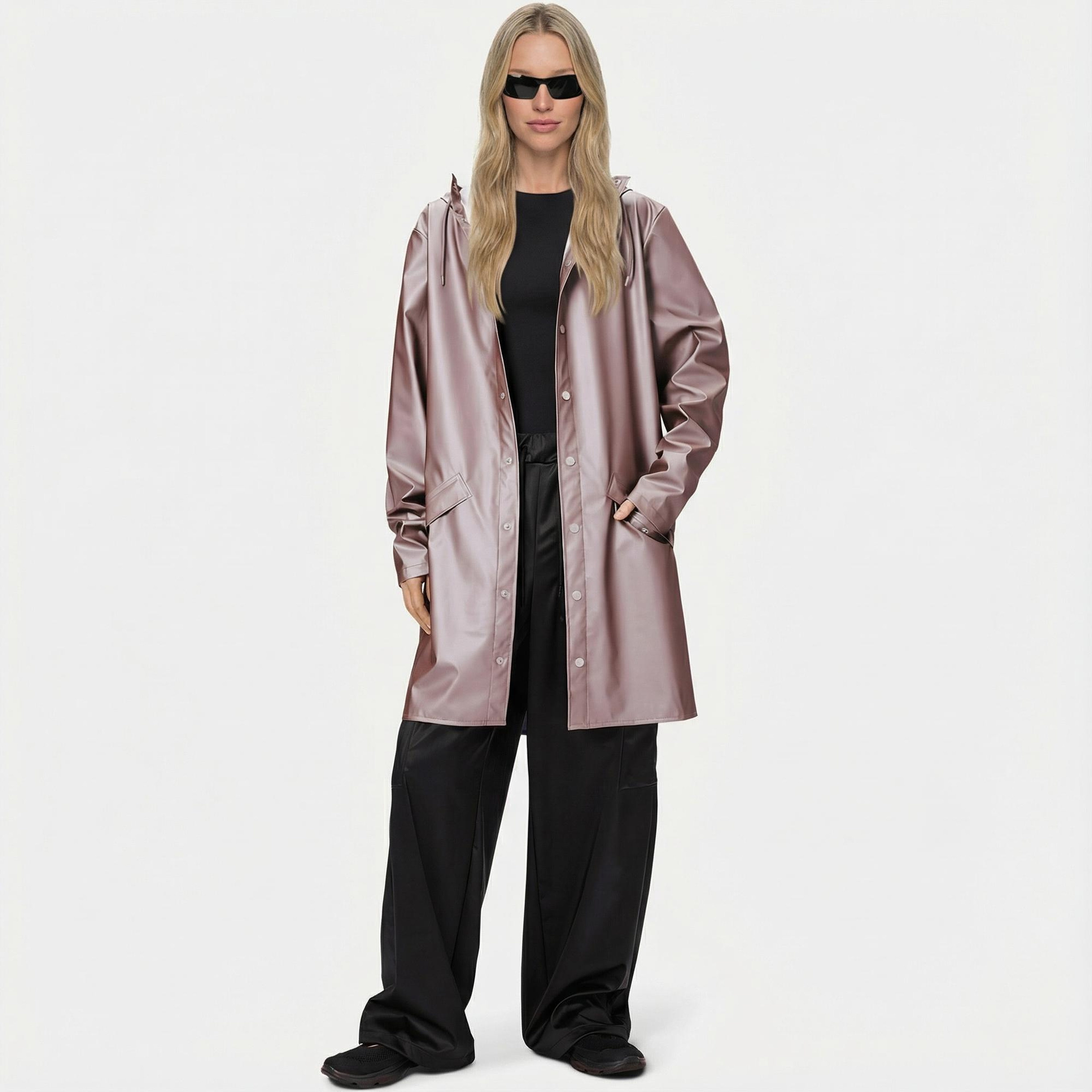 Rains Long Jacket W3 Unisex Kahverengi Yağmurluk