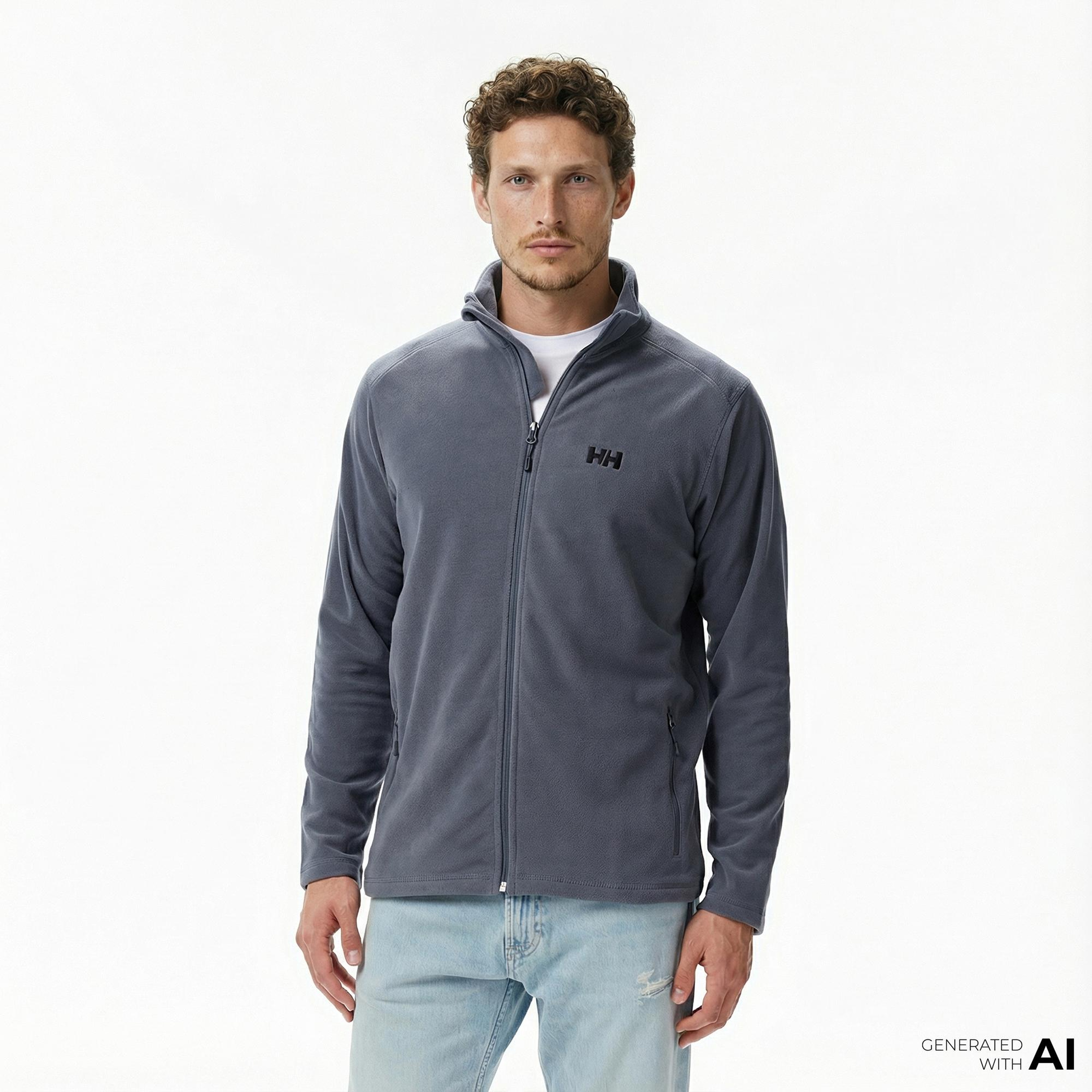 Helly Hansen Fullzip Polar Erkek Gri Ceket