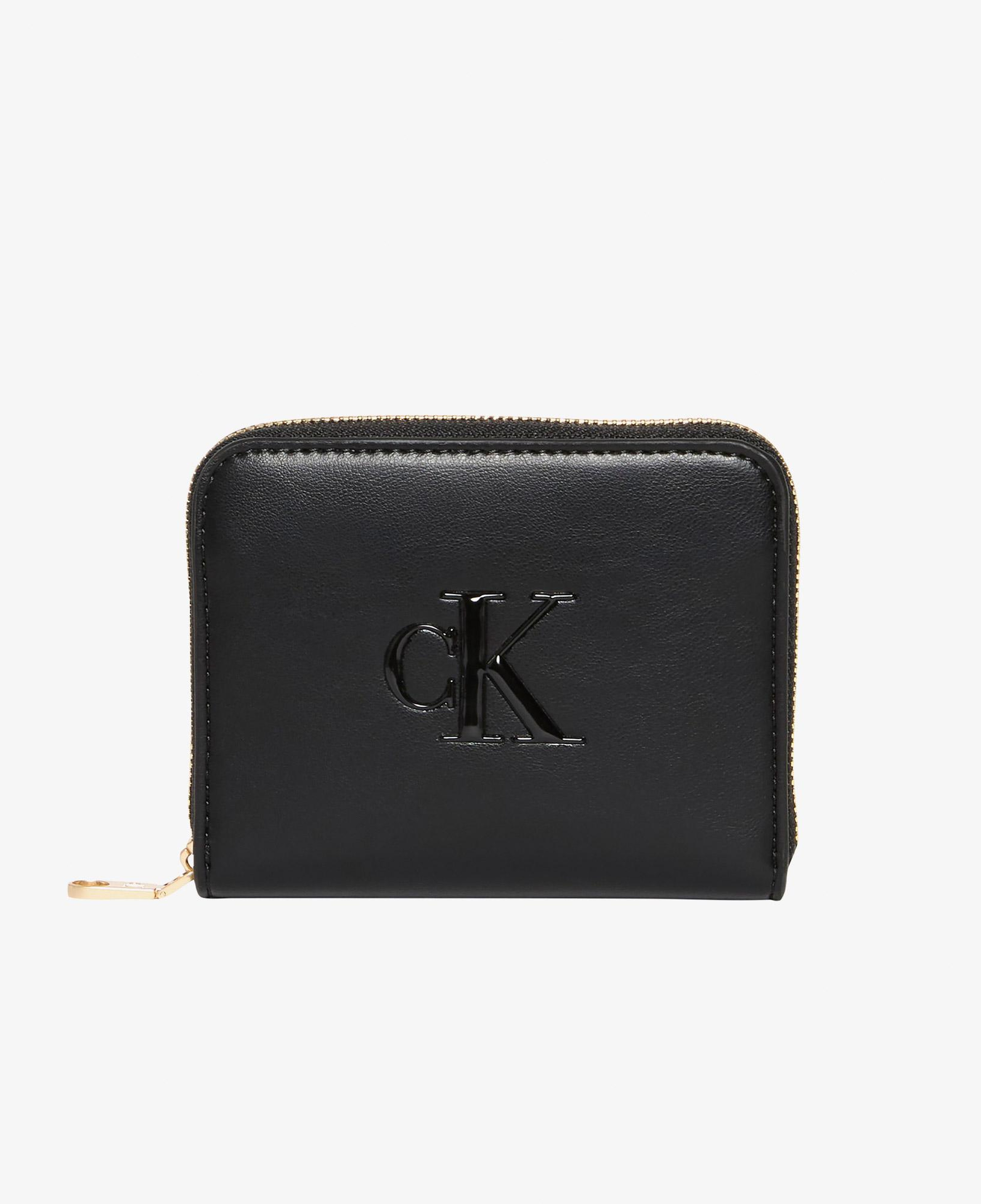 Calvin Klein Bold Medium Zip Around Kadın Siyah Cüzdan