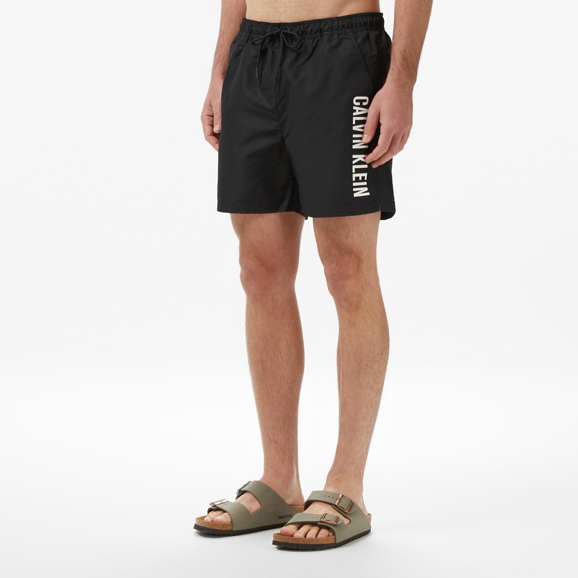 Calvin Klein Medium Drawstring Erkek Siyah Deniz Şortu