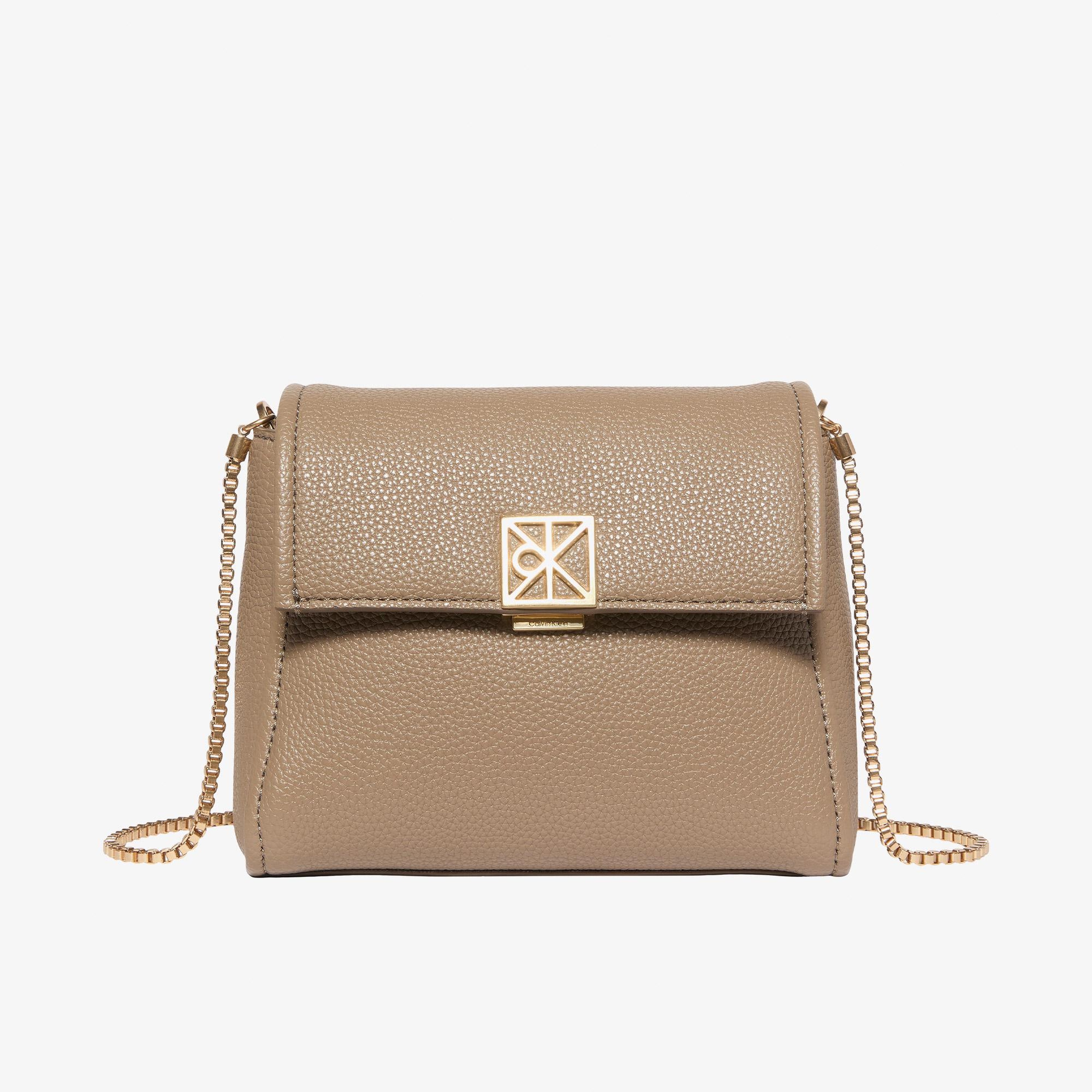Calvin Klein Emblem Pebble Crossbody Kadın Kahverengi Çapraz Çanta