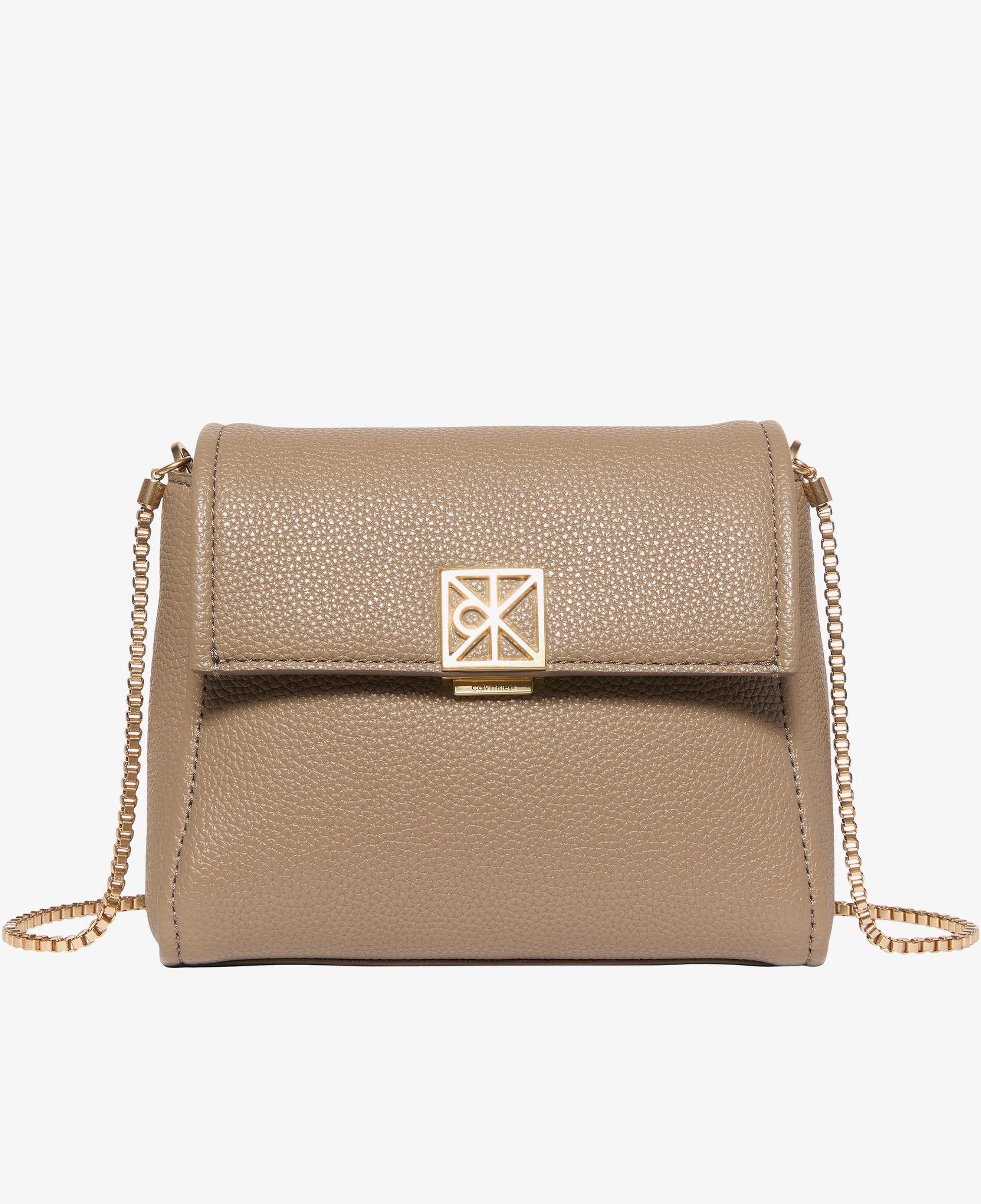 Calvin Klein Emblem Pebble Crossbody Kadın Kahverengi Çapraz Çanta