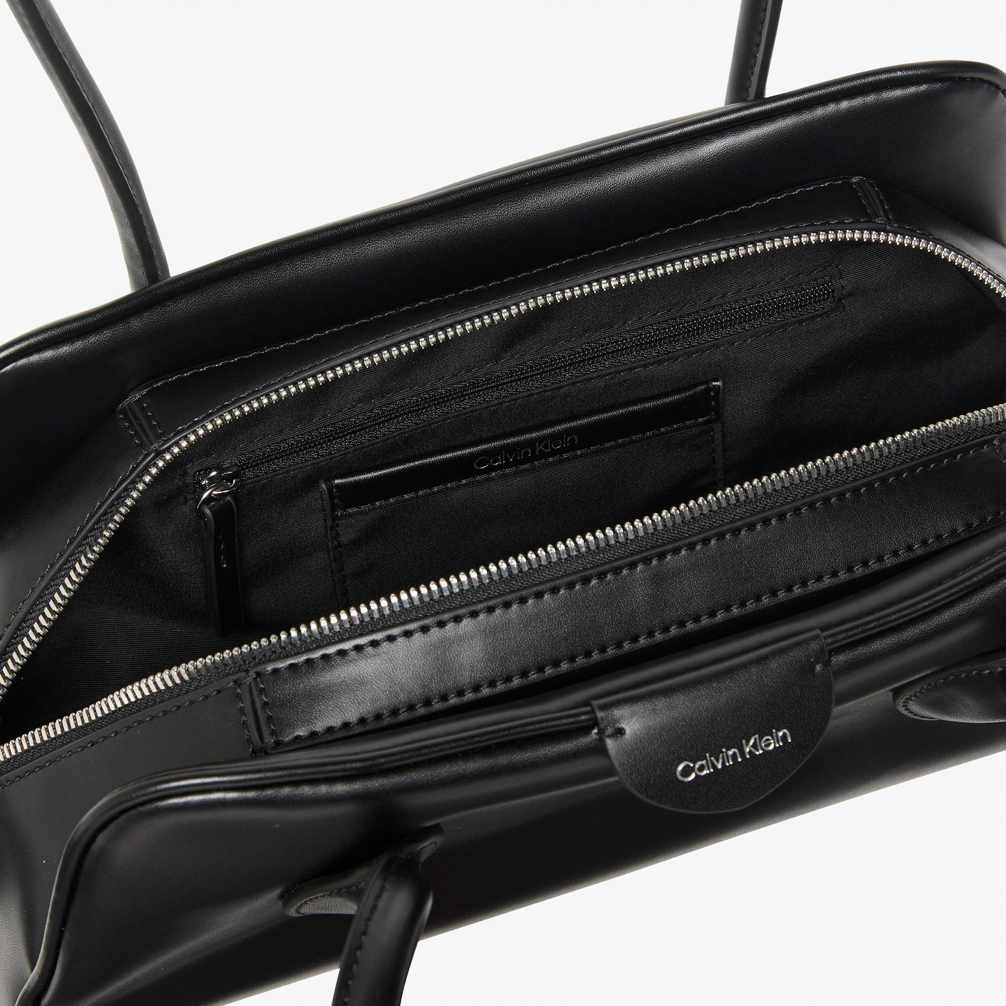 Calvin Klein Emblem Trio Shoulder Kadın Siyah Çapraz Çanta