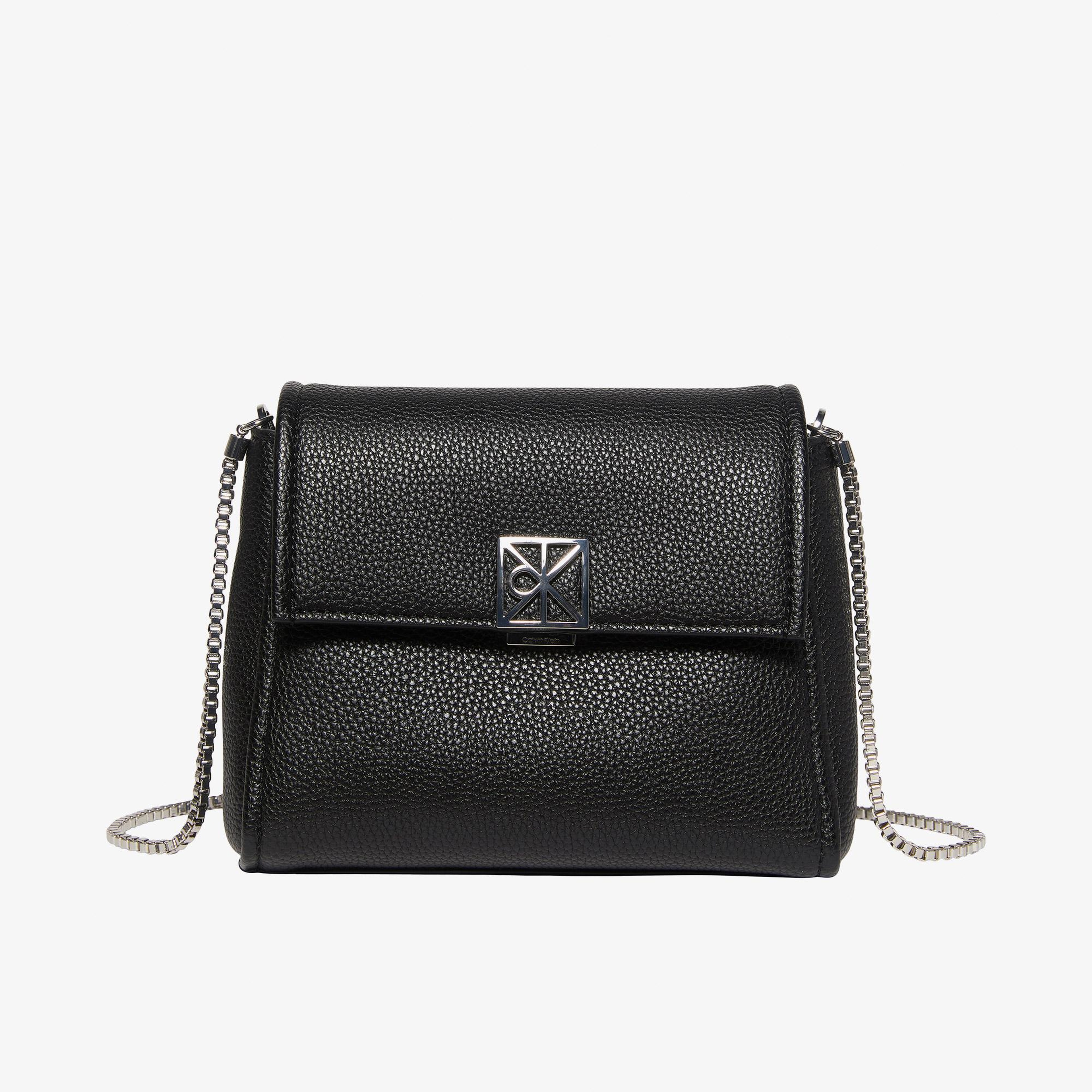 Calvin Klein Emblem Pebble Crossbody Kadın Siyah Çapraz Çanta
