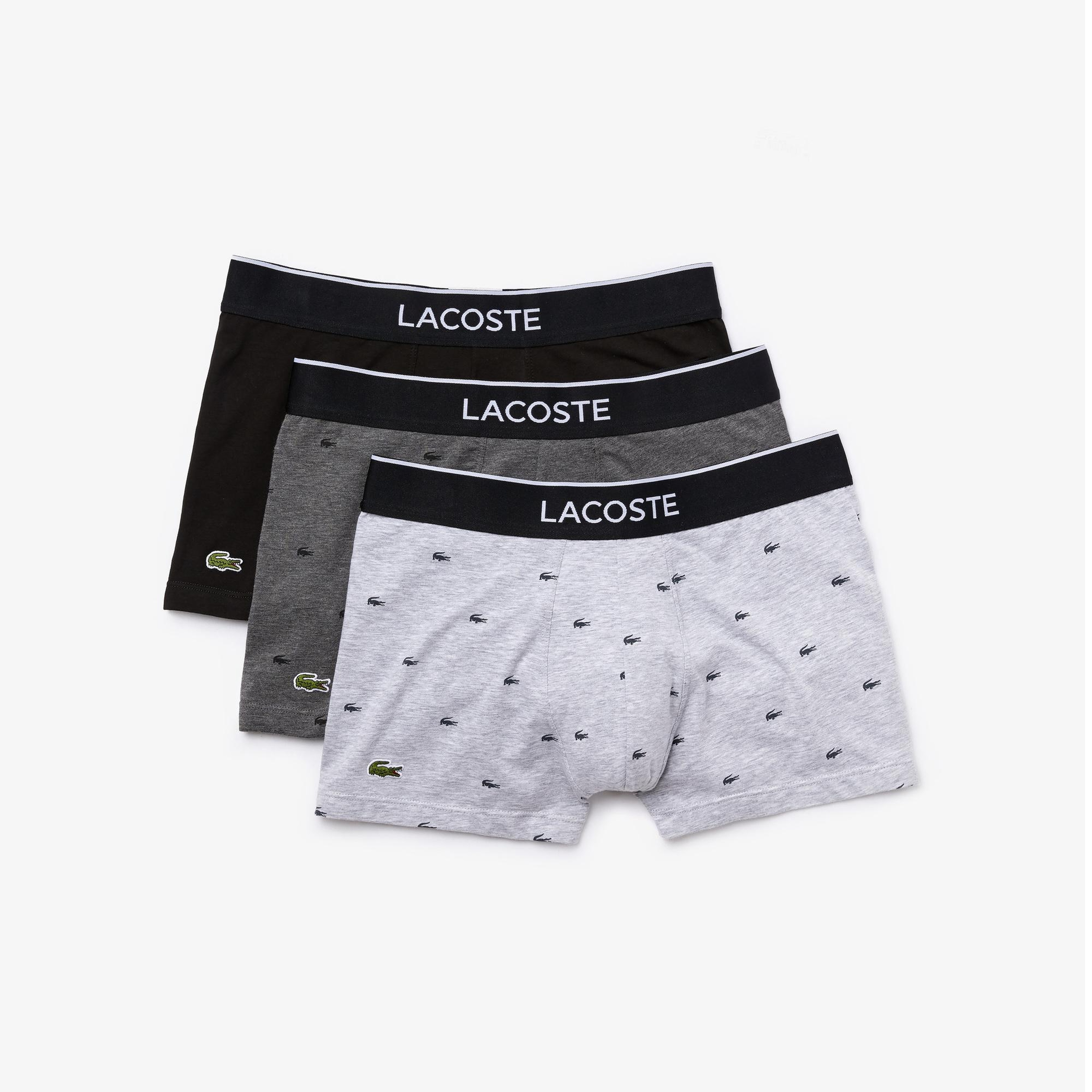 Lacoste Erkek 3'lü Gri Boxer