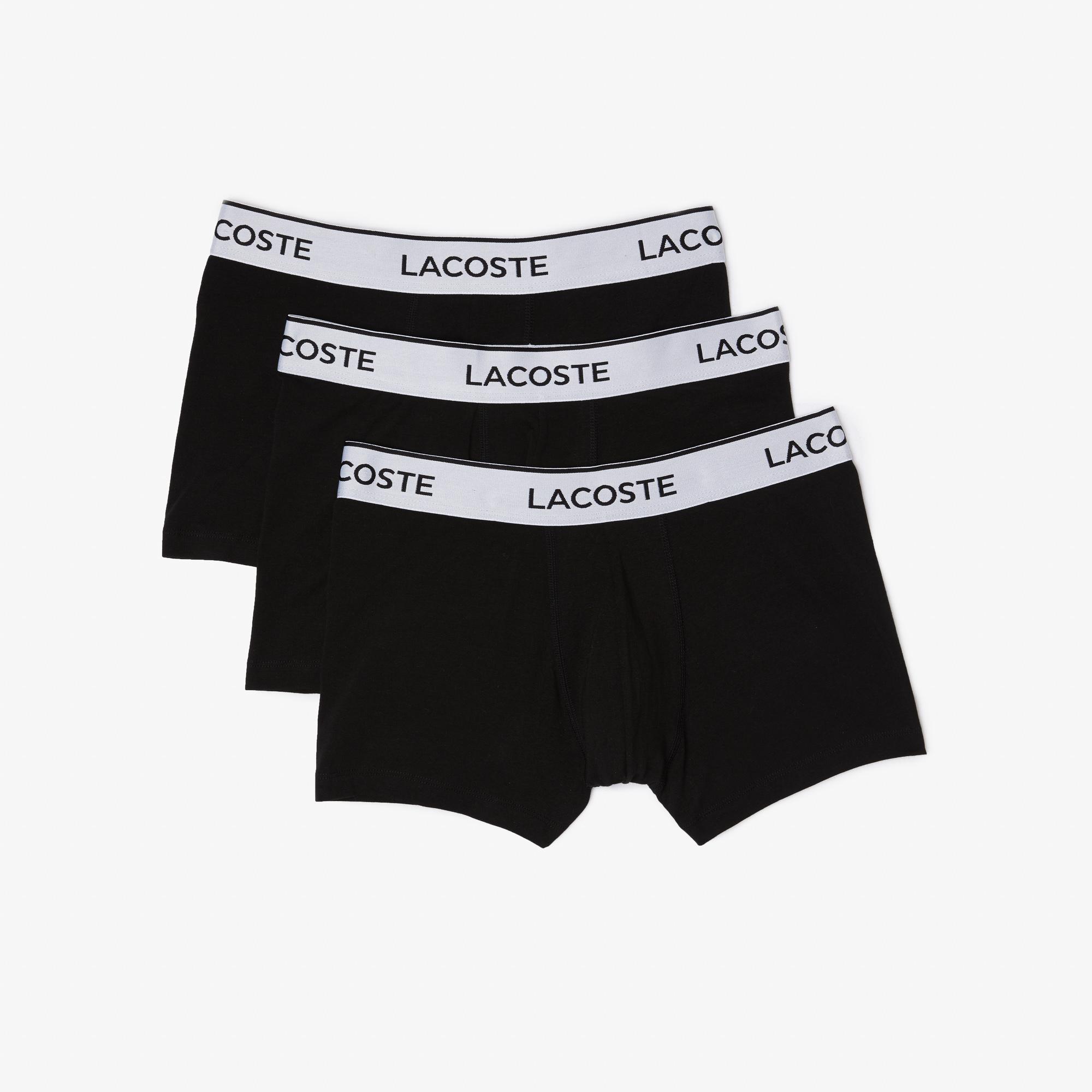 Lacoste Erkek 3'lü Siyah Boxer