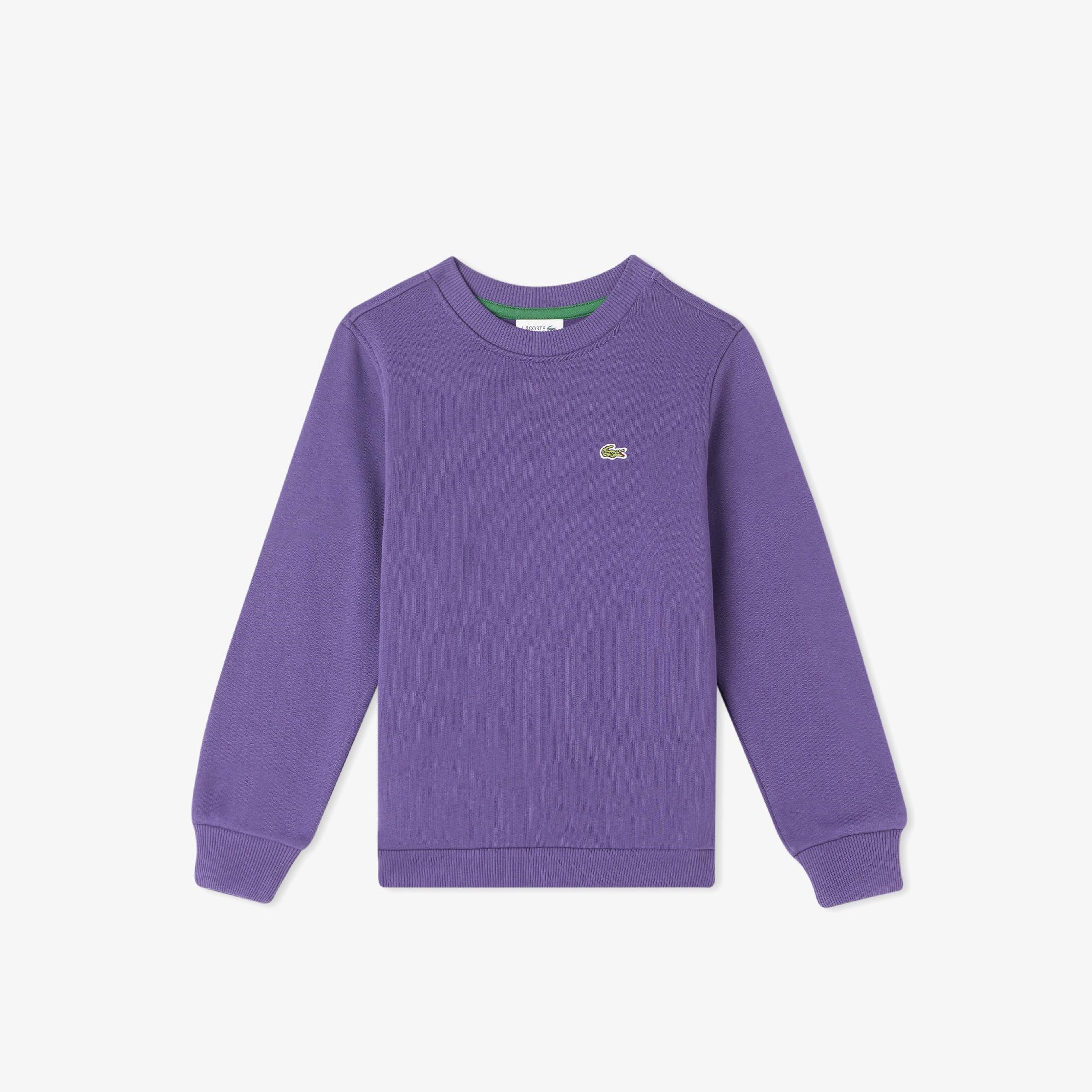 Lacoste Çocuk Bisiklet Yaka Mor Sweatshirt