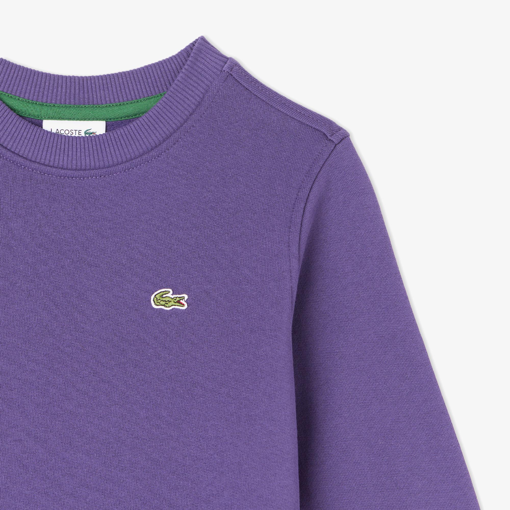 Lacoste Çocuk Bisiklet Yaka Mor Sweatshirt