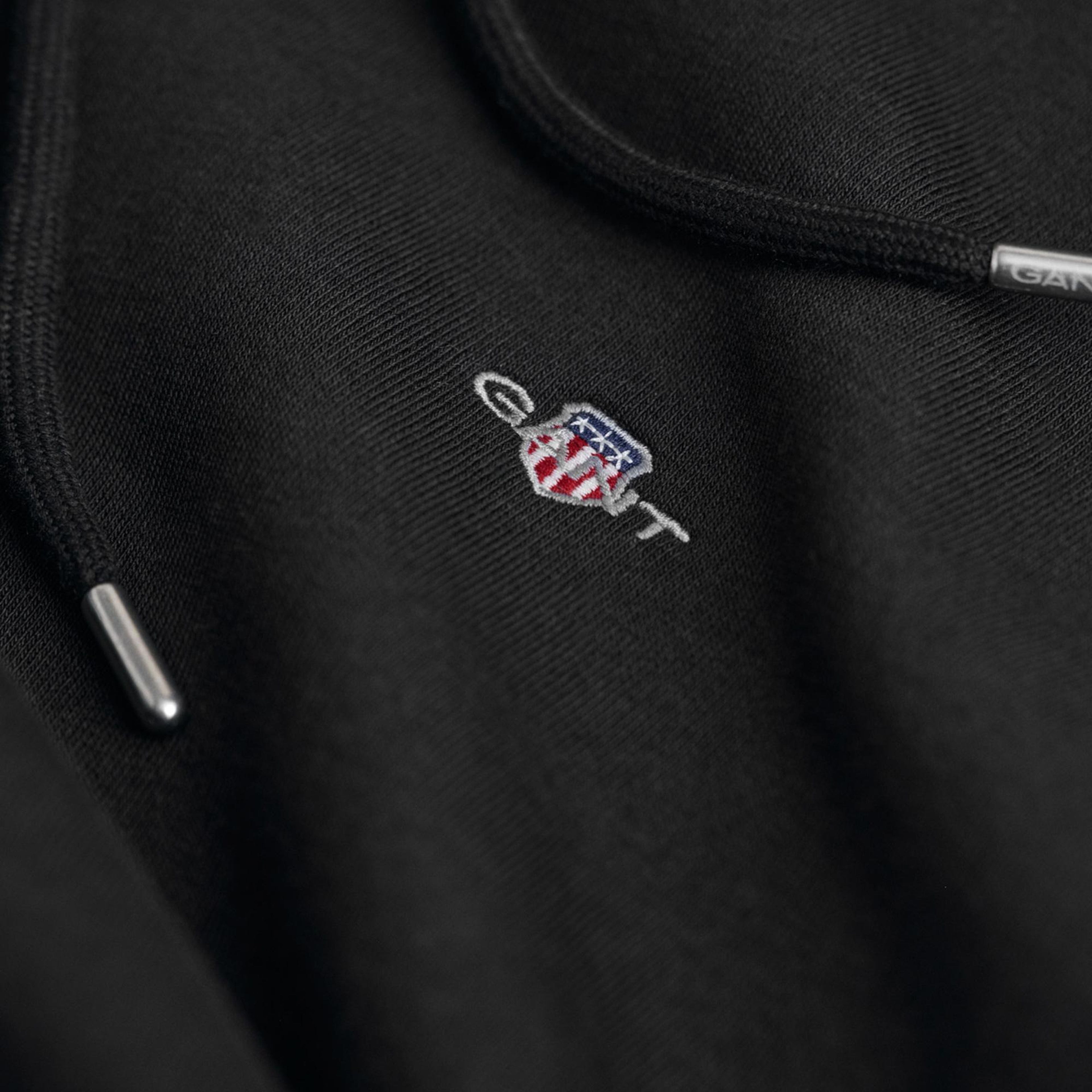 GANT Kadın Siyah Relaxed Fit Kapüşonlu Sweatshirt