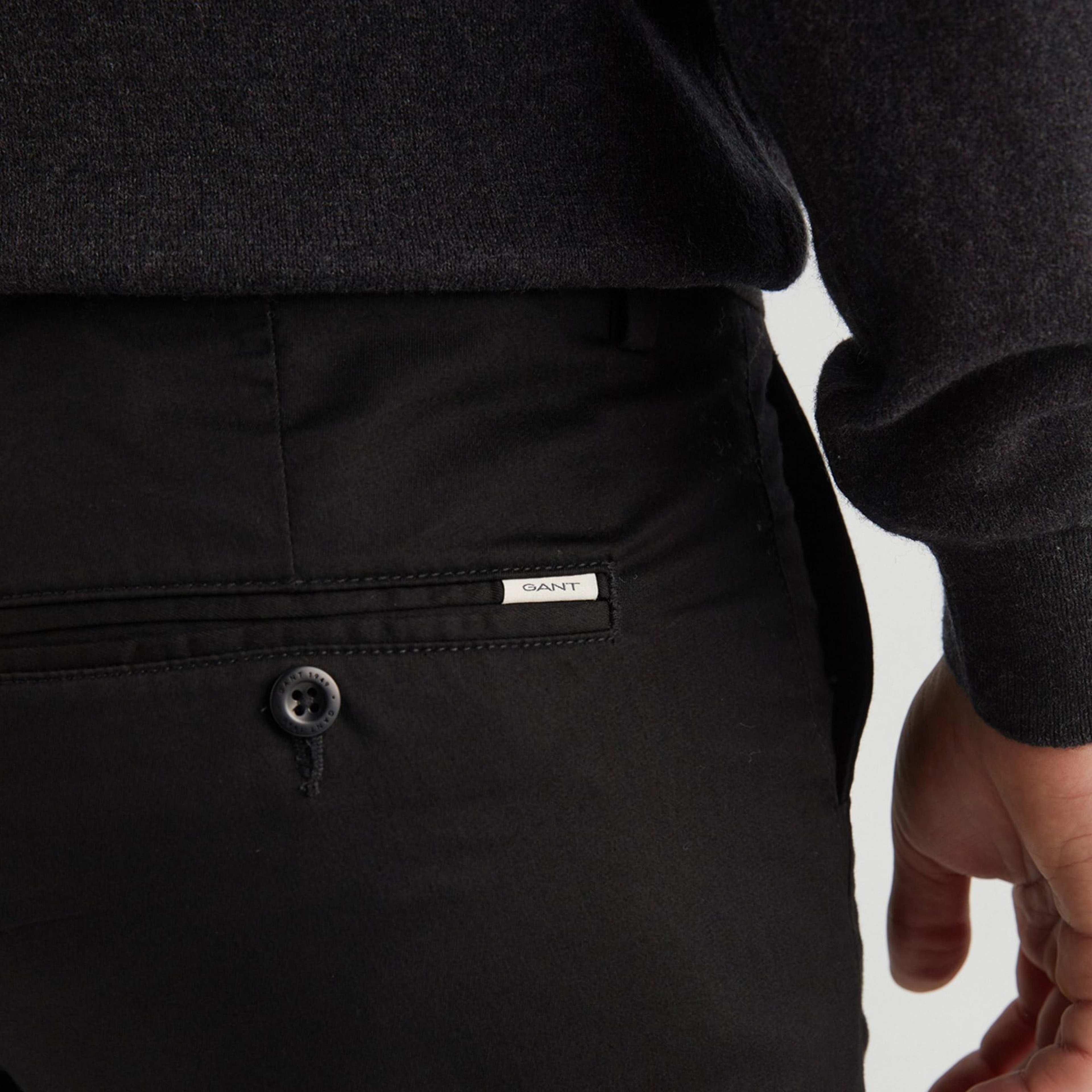 Gant Erkek Siyah Slim Fit Pantolon