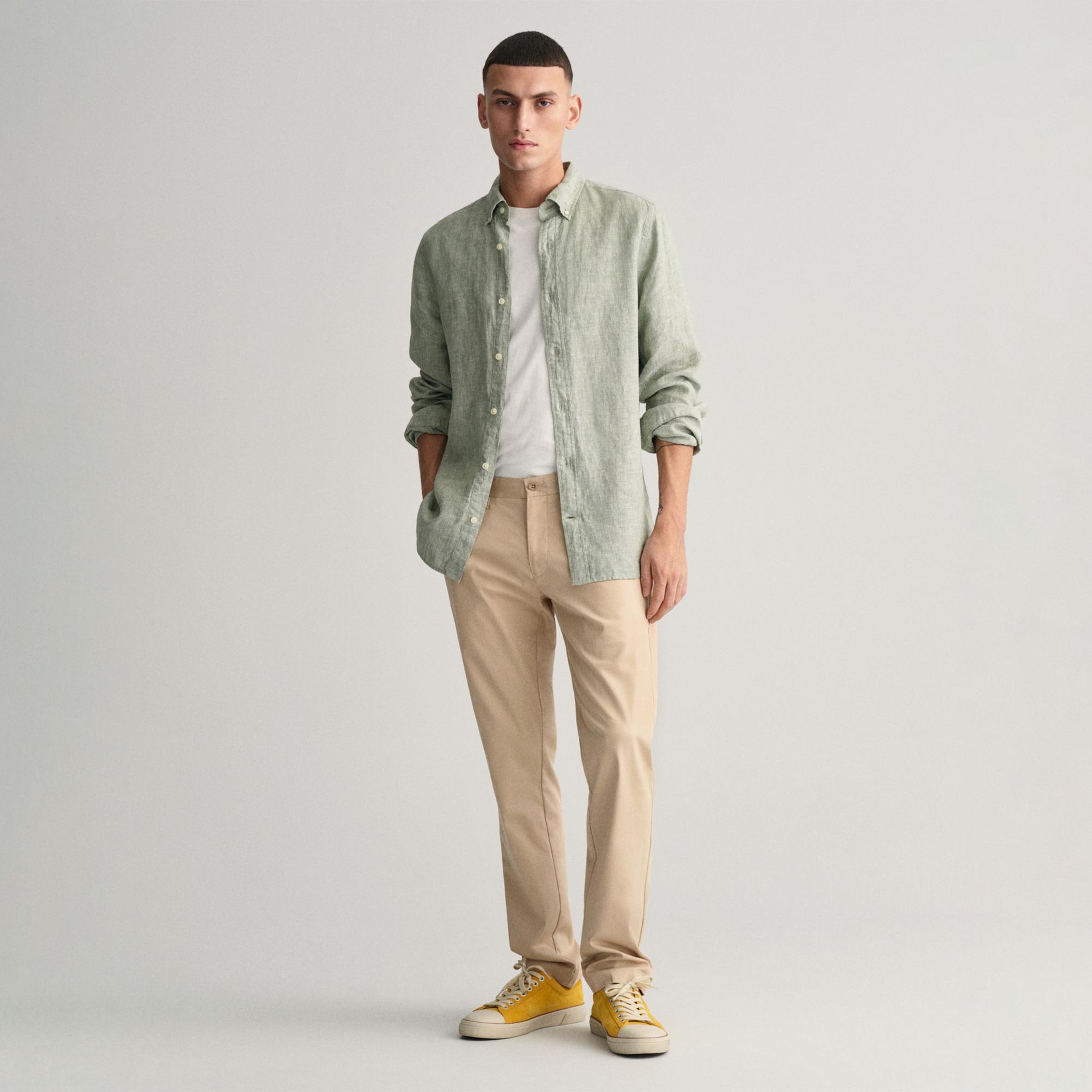 Gant Erkek Bej Slim Fit Pantolon