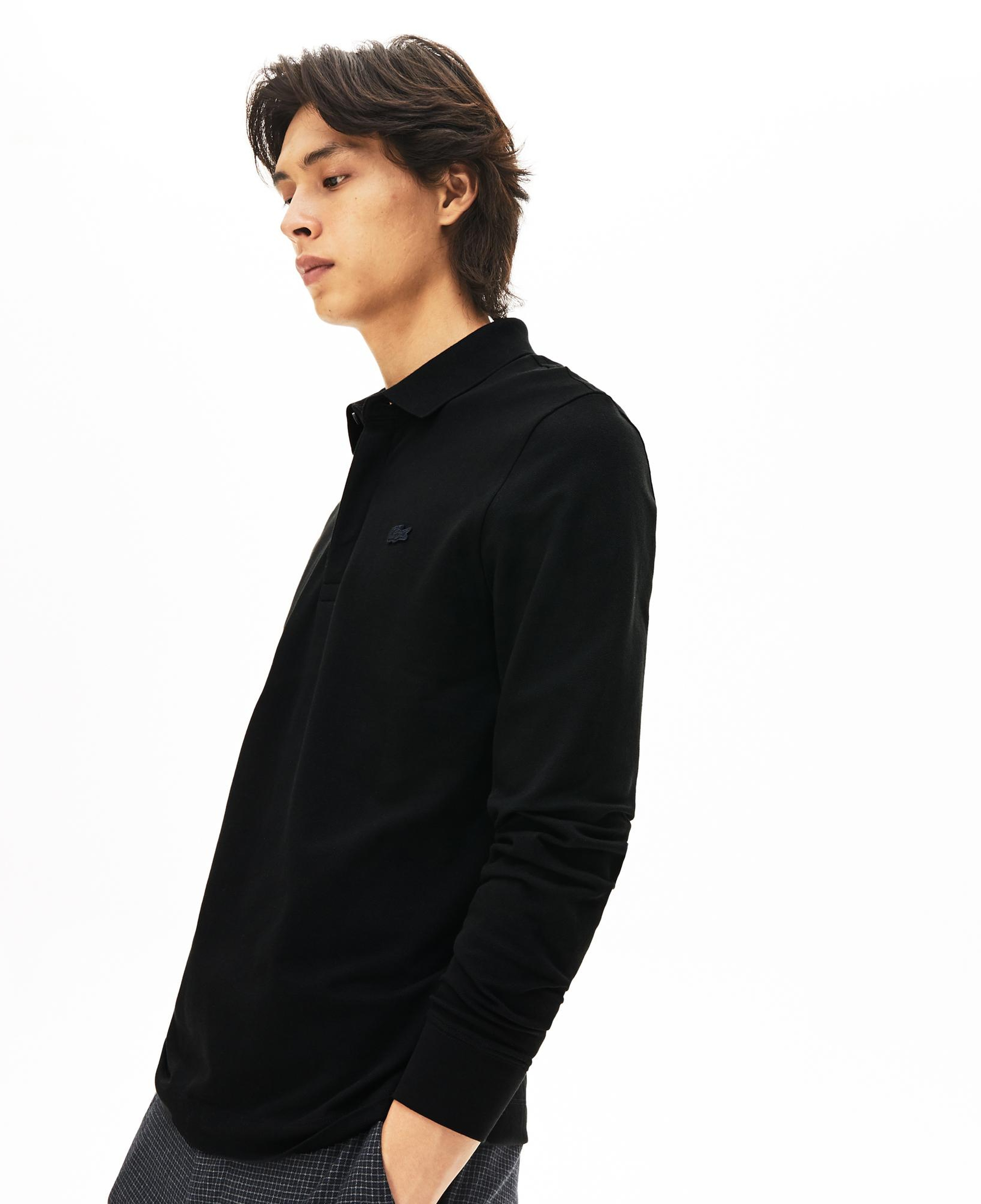 Lacoste Paris Erkek Regular Fit Uzun Kollu Siyah Polo