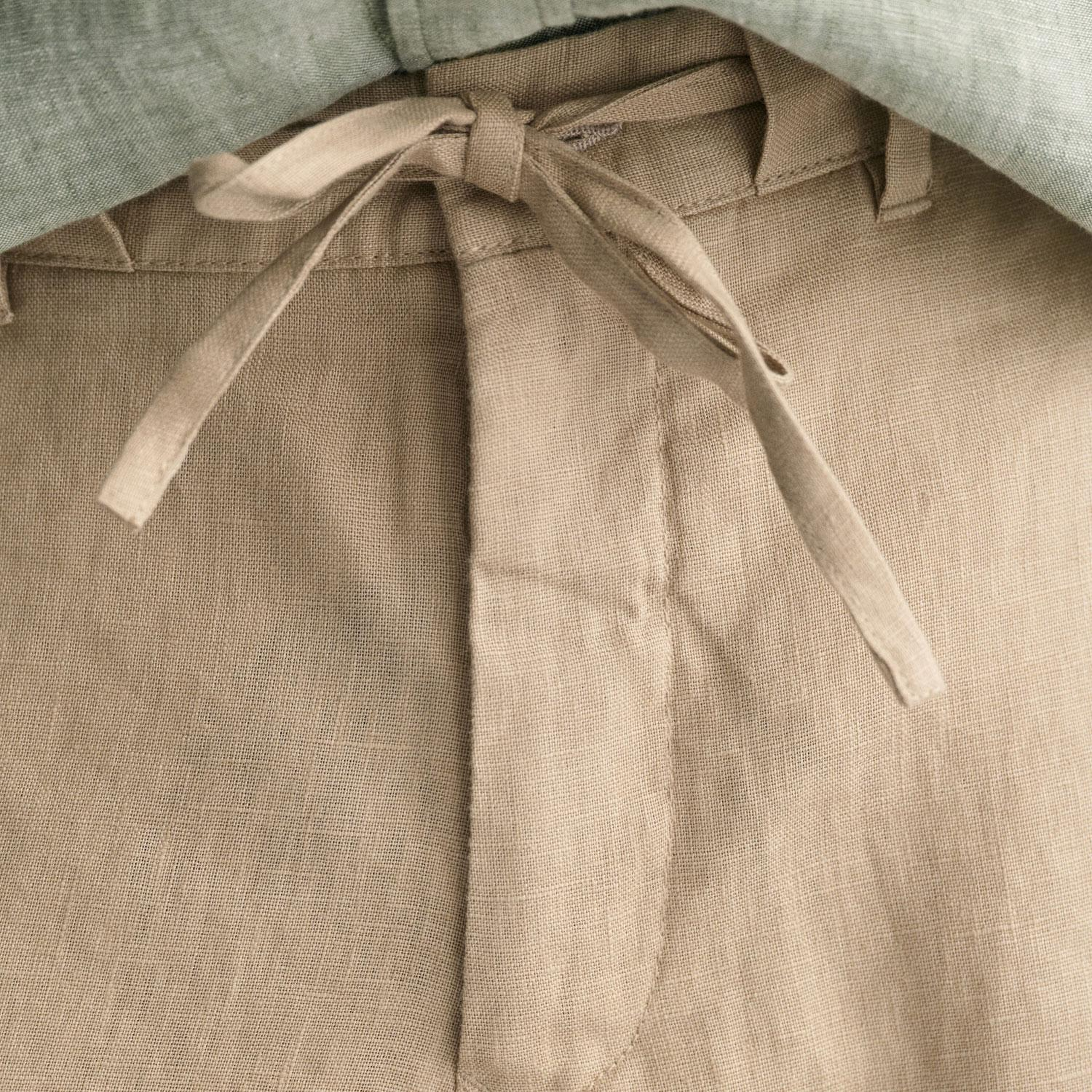 Gant Erkek Bej Relaxed Fit Keten Pantolon