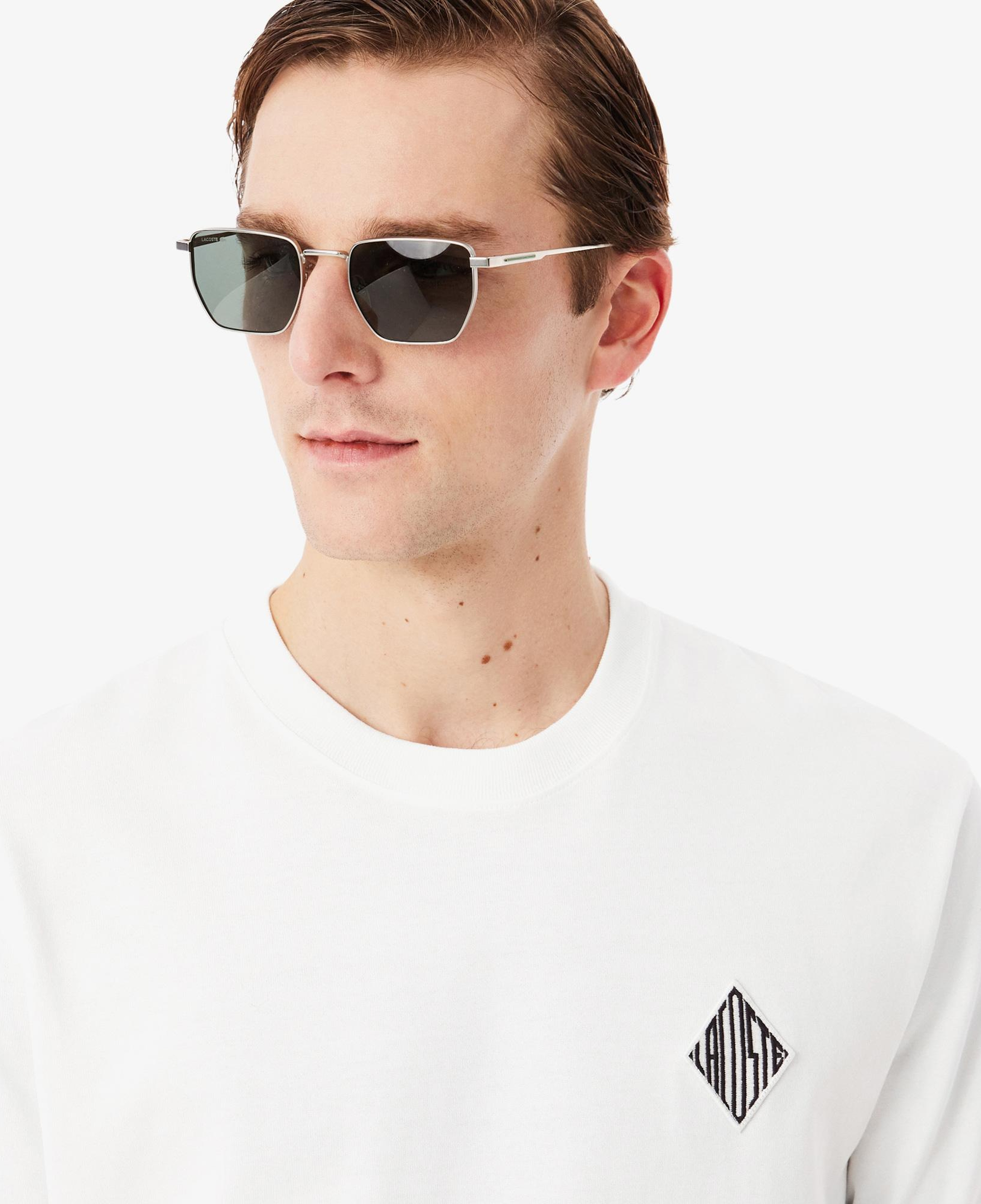 Lacoste Erkek Classic Fit Bisiklet Yaka Beyaz T-Shirt