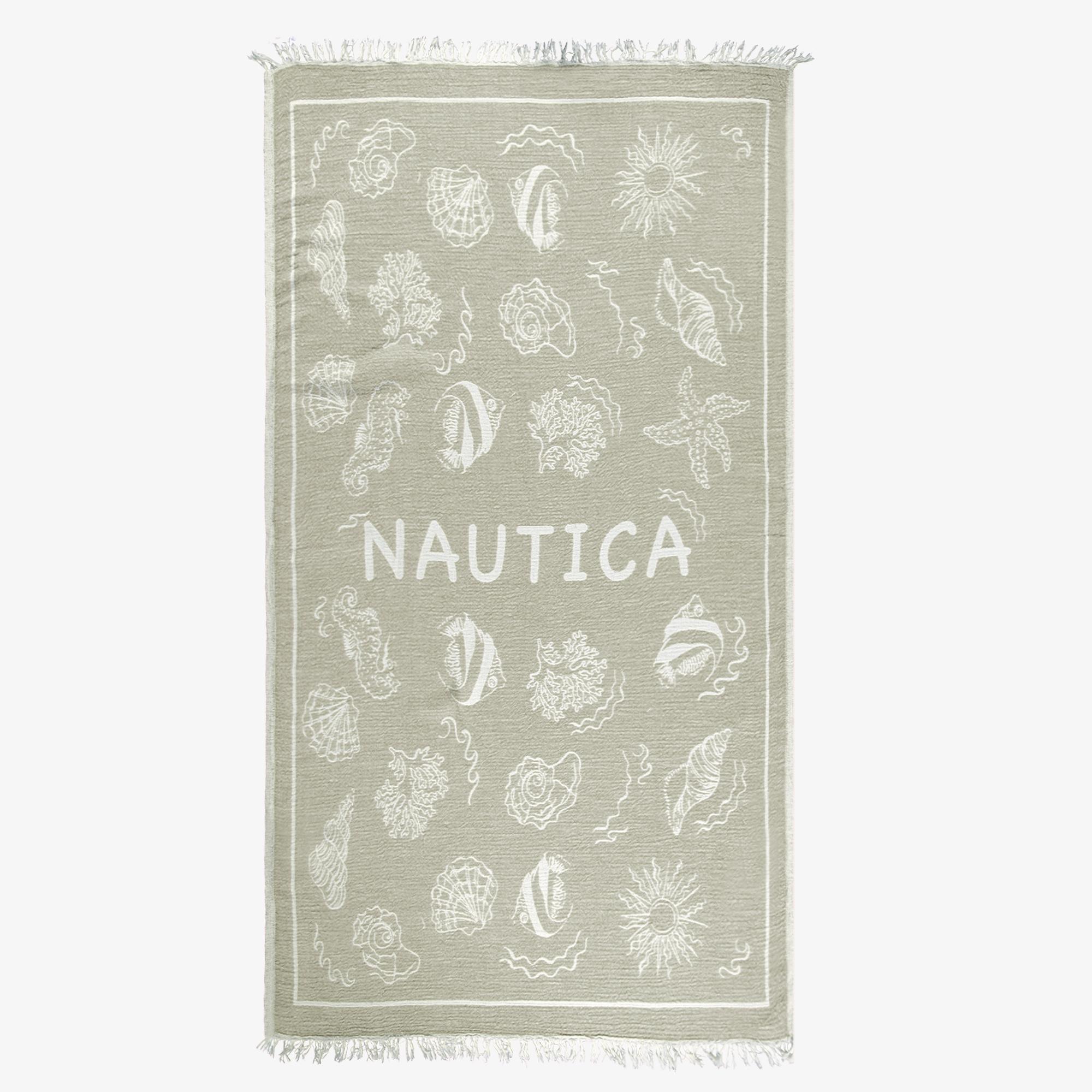 Nautica Unisex Yeşil Desenli Havlu
