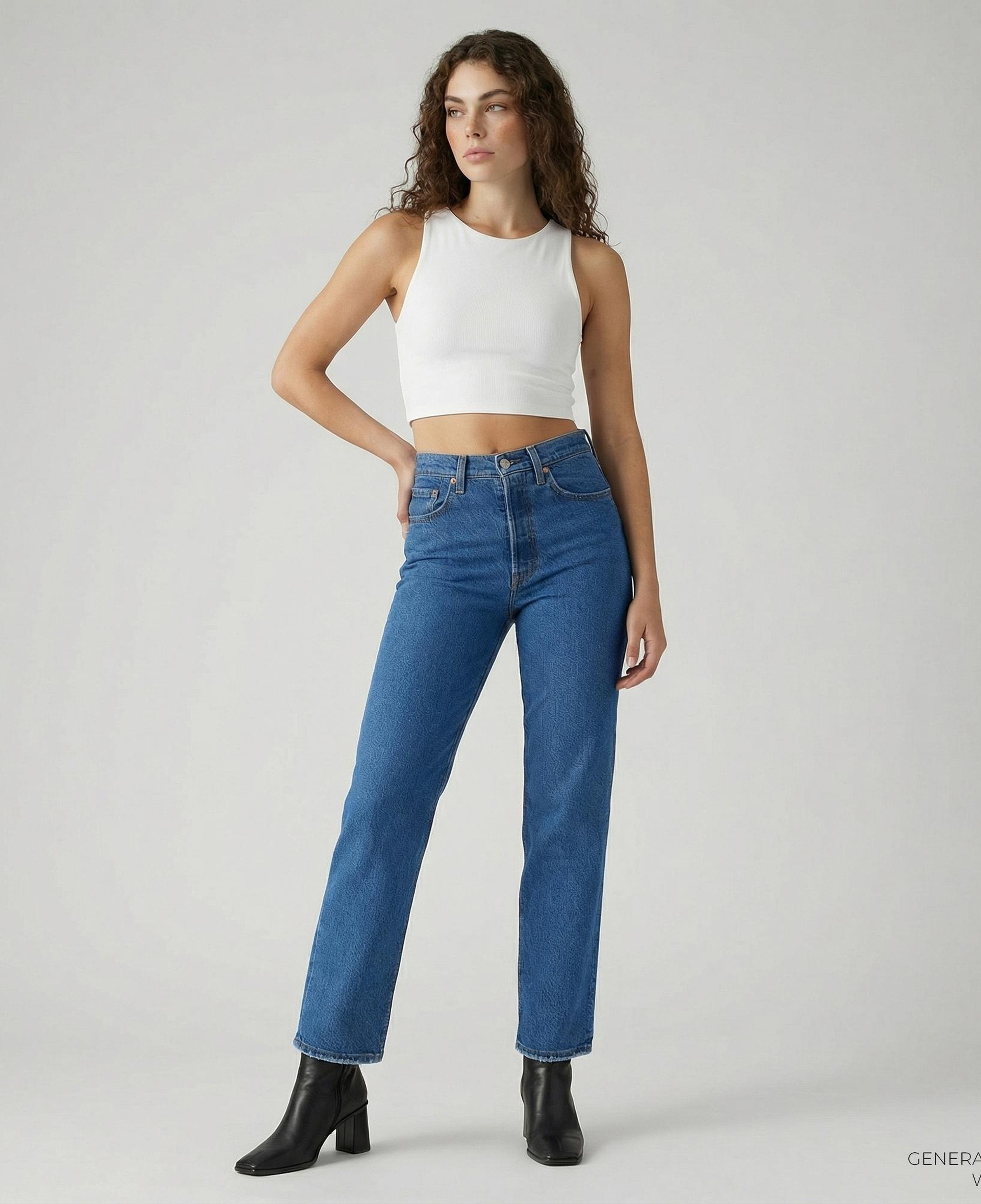 Levi's Ribcage Straight  Jazz Pop Kadın Mavi Jean